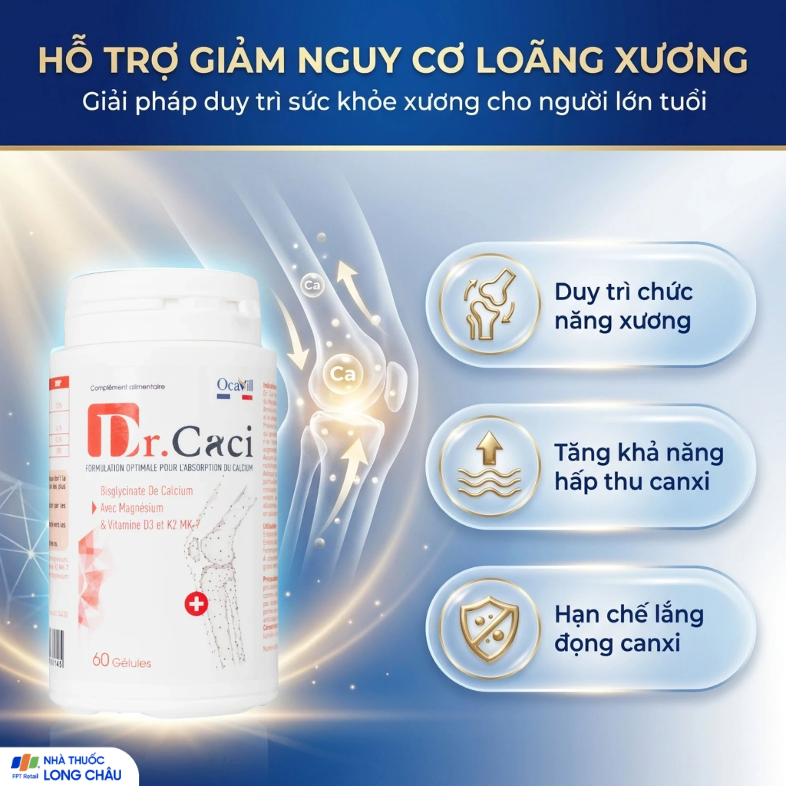 Viên uống giúp xương và răng chắc khỏe, giảm nguy cơ loãng xương Dr. Caci Ocavill (60 viên) 4