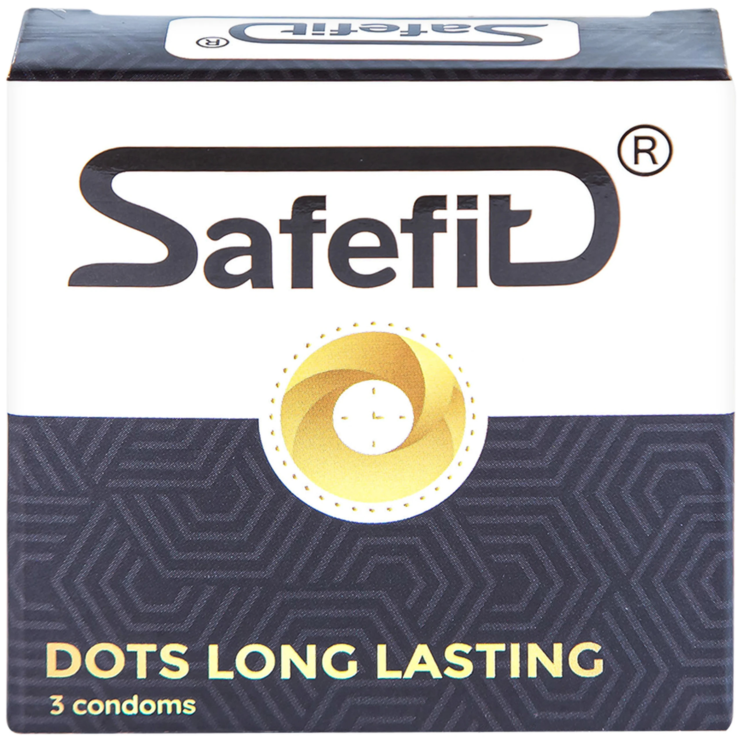 Bao cao su Safefit Dots Long Lasting S52 có vòng gân, hạt nổi, thắt chống tuột (3 cái)