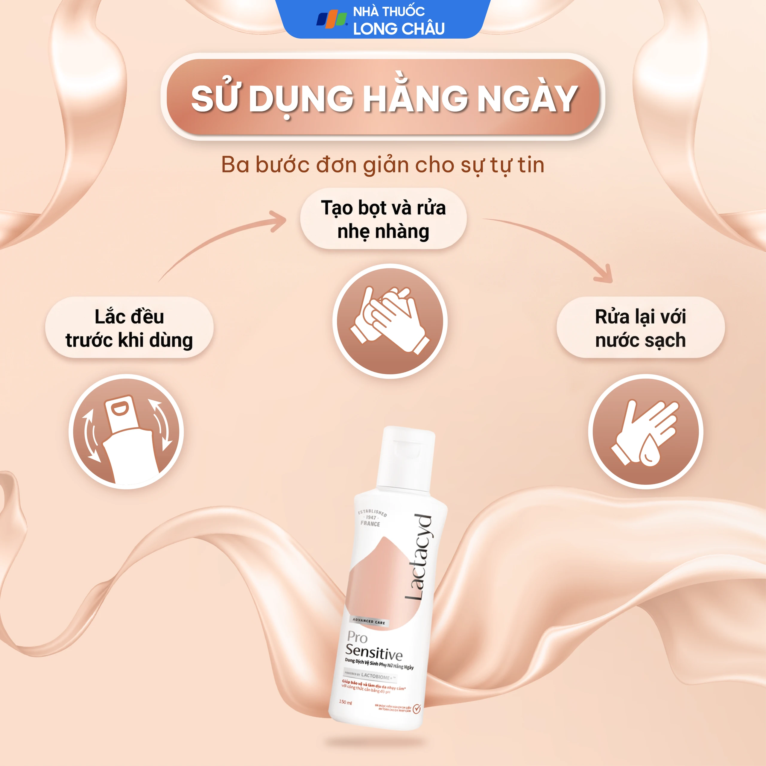 Dung dịch vệ sinh phụ nữ Lactacyd Pro Sensitive giảm ngứa, ngăn ngừa viêm nhiễm (150ml) 4