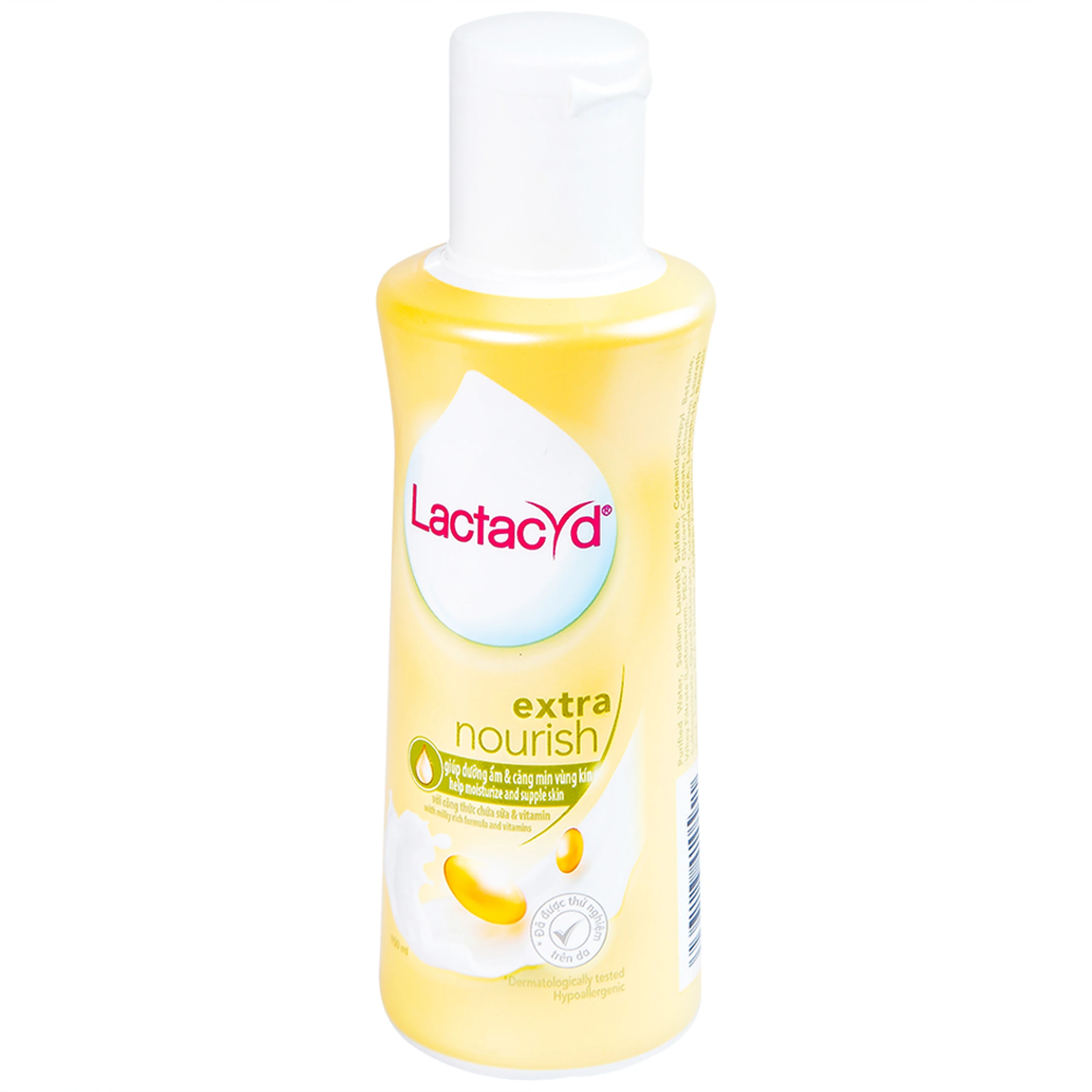 Dung dịch vệ sinh phụ nữ Lactacyd Extra Nouris hỗ trợ làm sạch nhẹ nhàng vùng kín, ngăn nhiễm khuẩn (150ml)