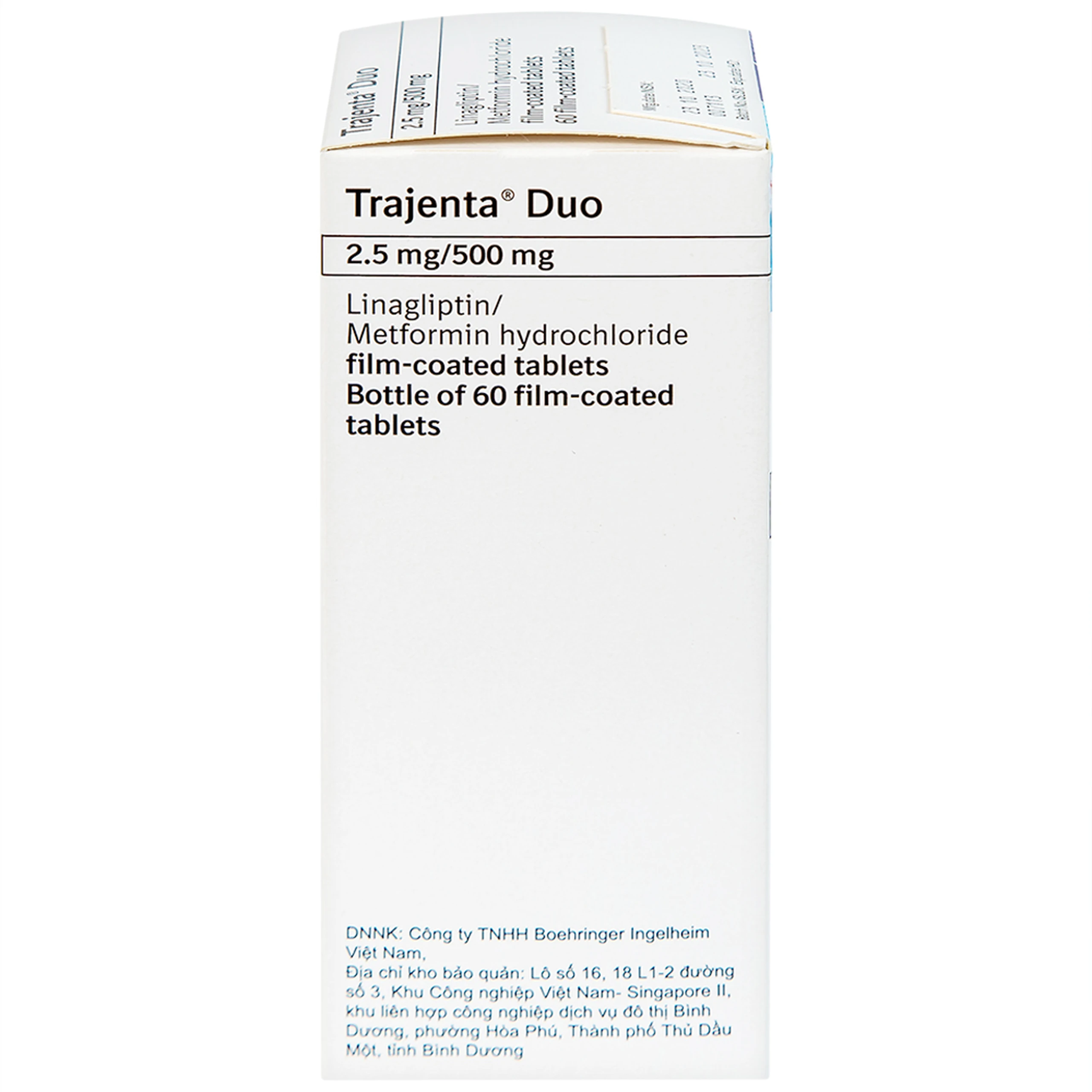 Thuốc Trajenta Duo 2.5mg/500mg Boehringer điều trị đái tháo đường típ 2 (60 viên)