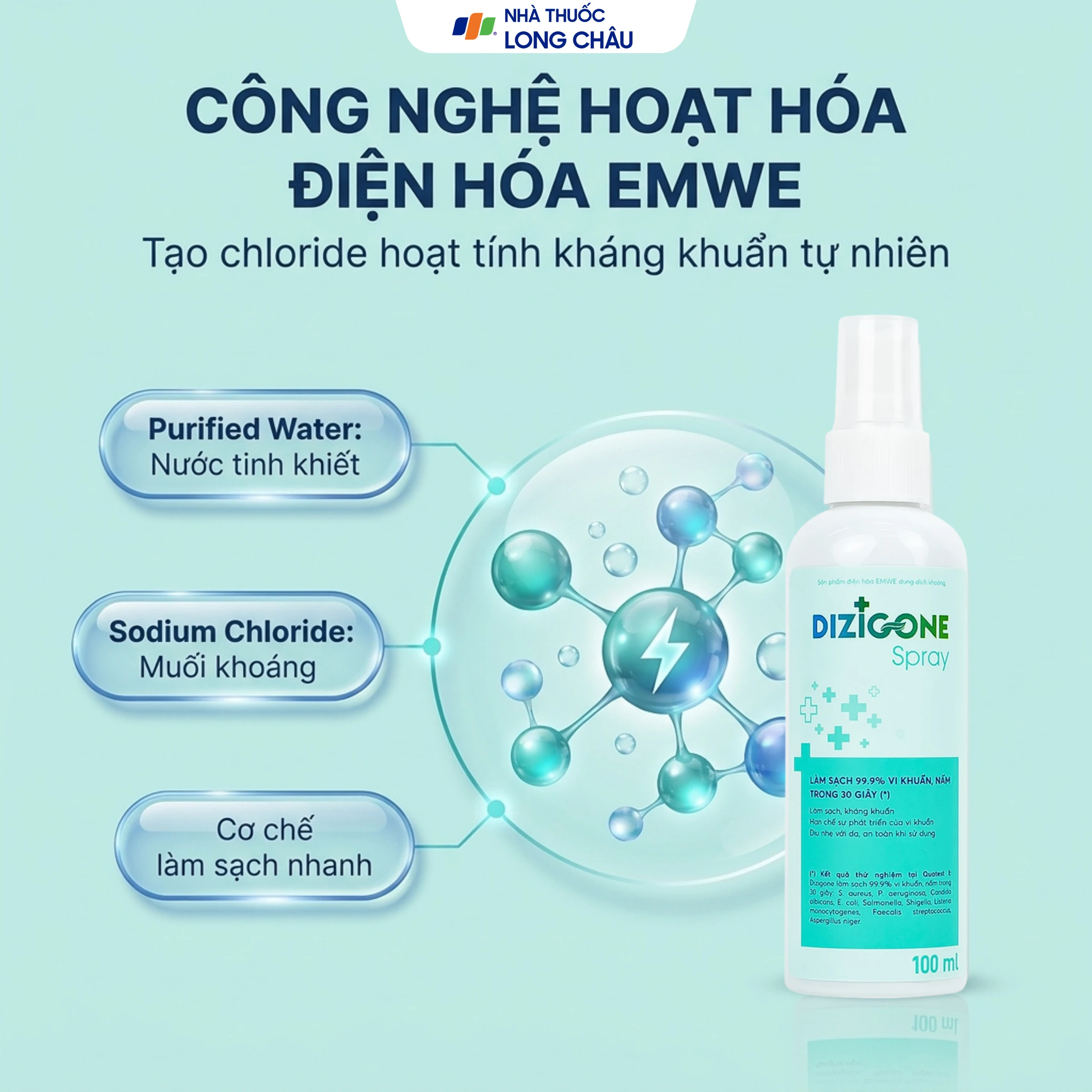Xịt kháng khuẩn, phục hồi da Dizigone Spray Terrapharm 100ml 3