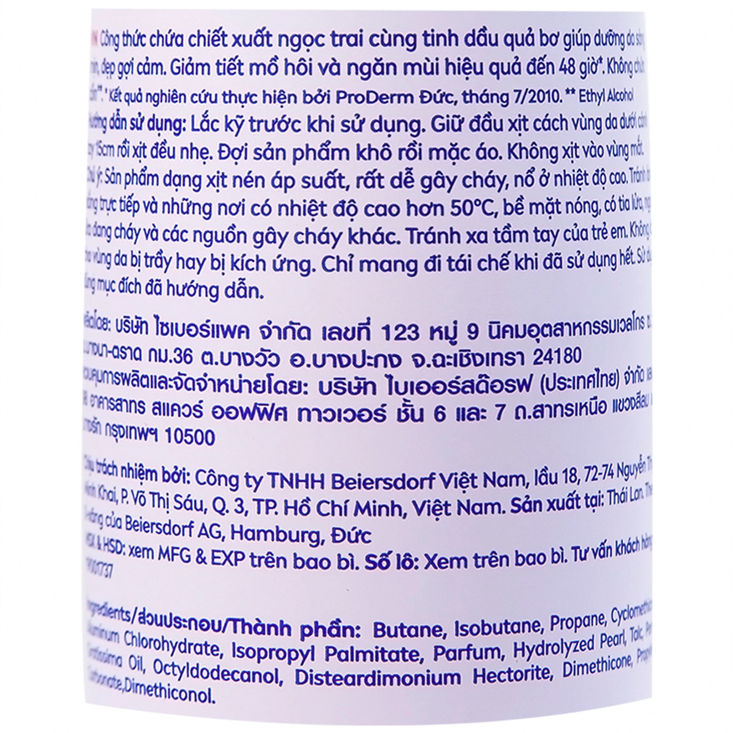 Xịt khử mùi Nivea Anti-Perspirant Pearl And Beauty giảm tiết mồ hôi, ngăn mùi đến 48h (150ml) 