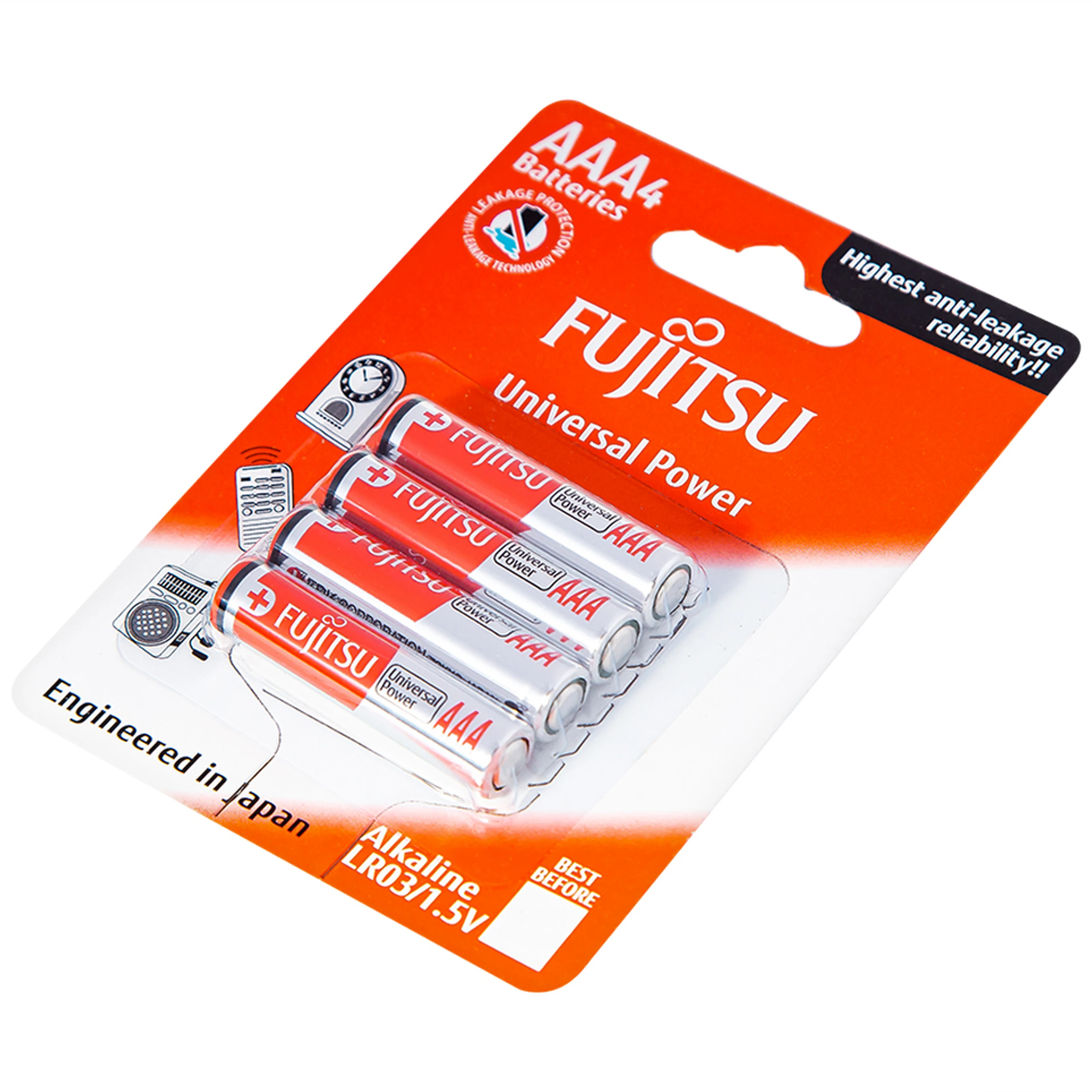 Pin Fujitsu Alkaline LR03 (4B) AAA FU-W-FI (vỉ 4 viên) dùng cho các thiết bị điện tử