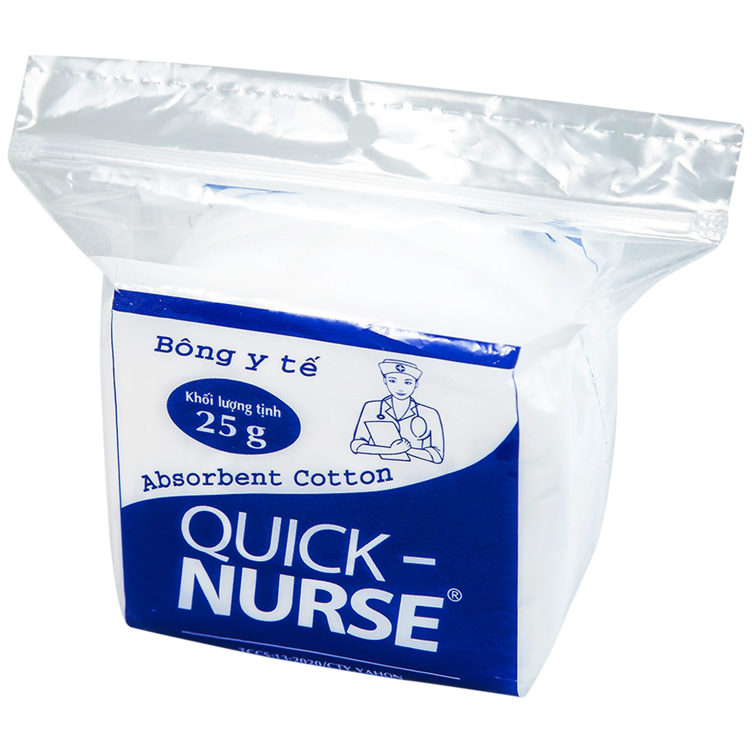Bông gòn Quick Nurse 25g dùng cho vết thương ngoài da, sát trùng, vệ sinh 