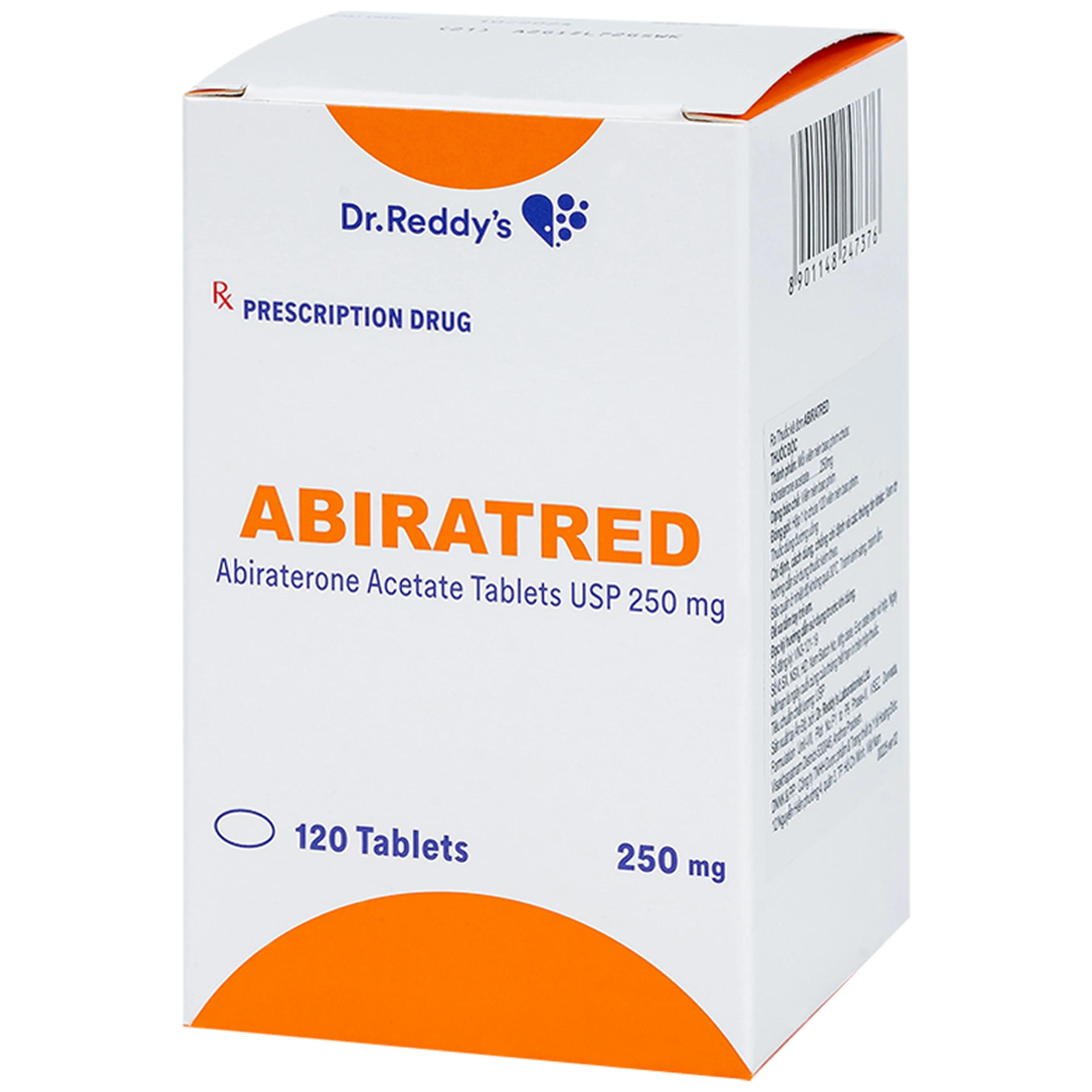 Thuốc Abiratred 250mg Dr. Reddy điều trị bệnh ung thư tiền liệt tuyến (120 viên)