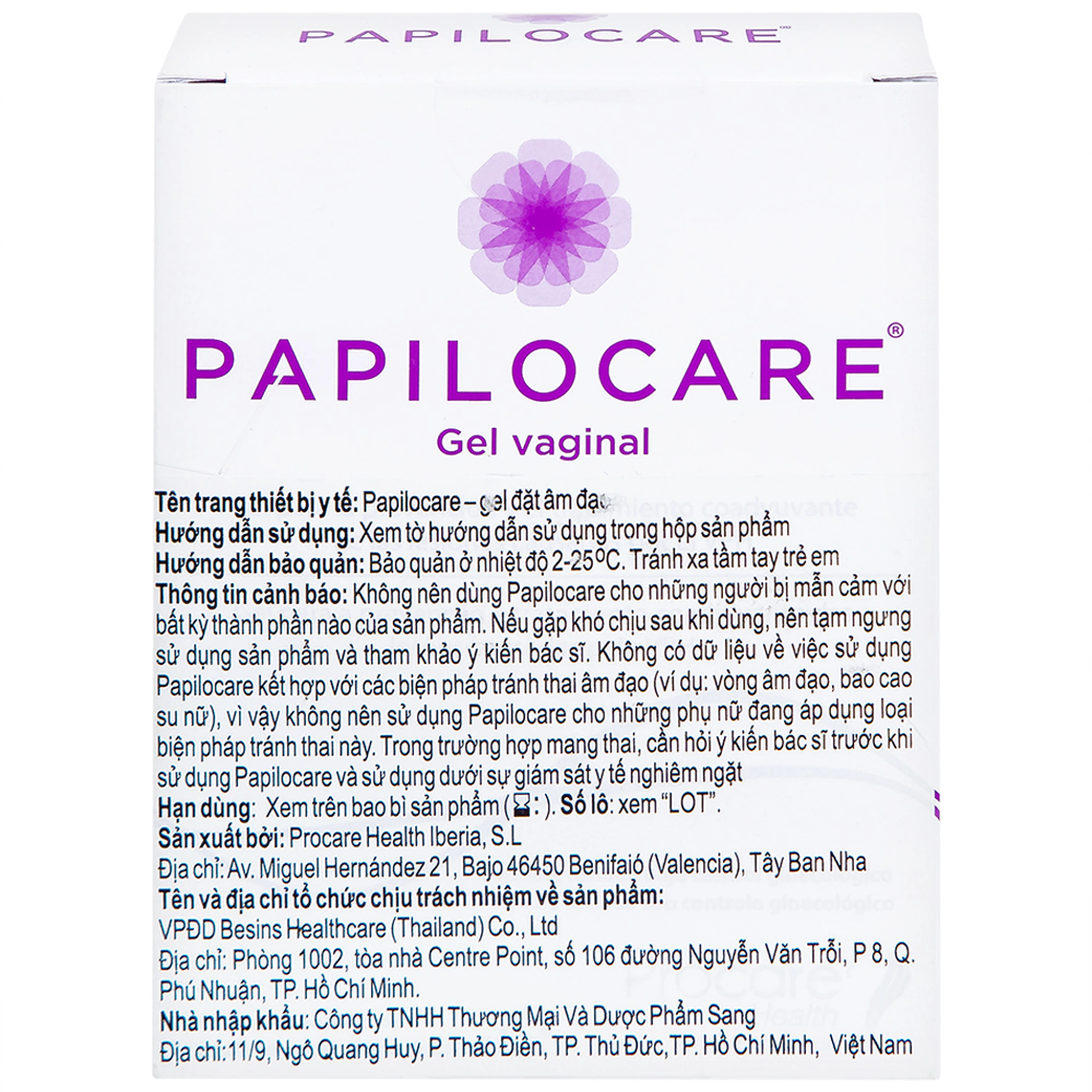 Gel phụ khoa Papilocare Procare Health (7 tuýp) phòng ngừa và hỗ trợ điều trị tổn thương do HPV
