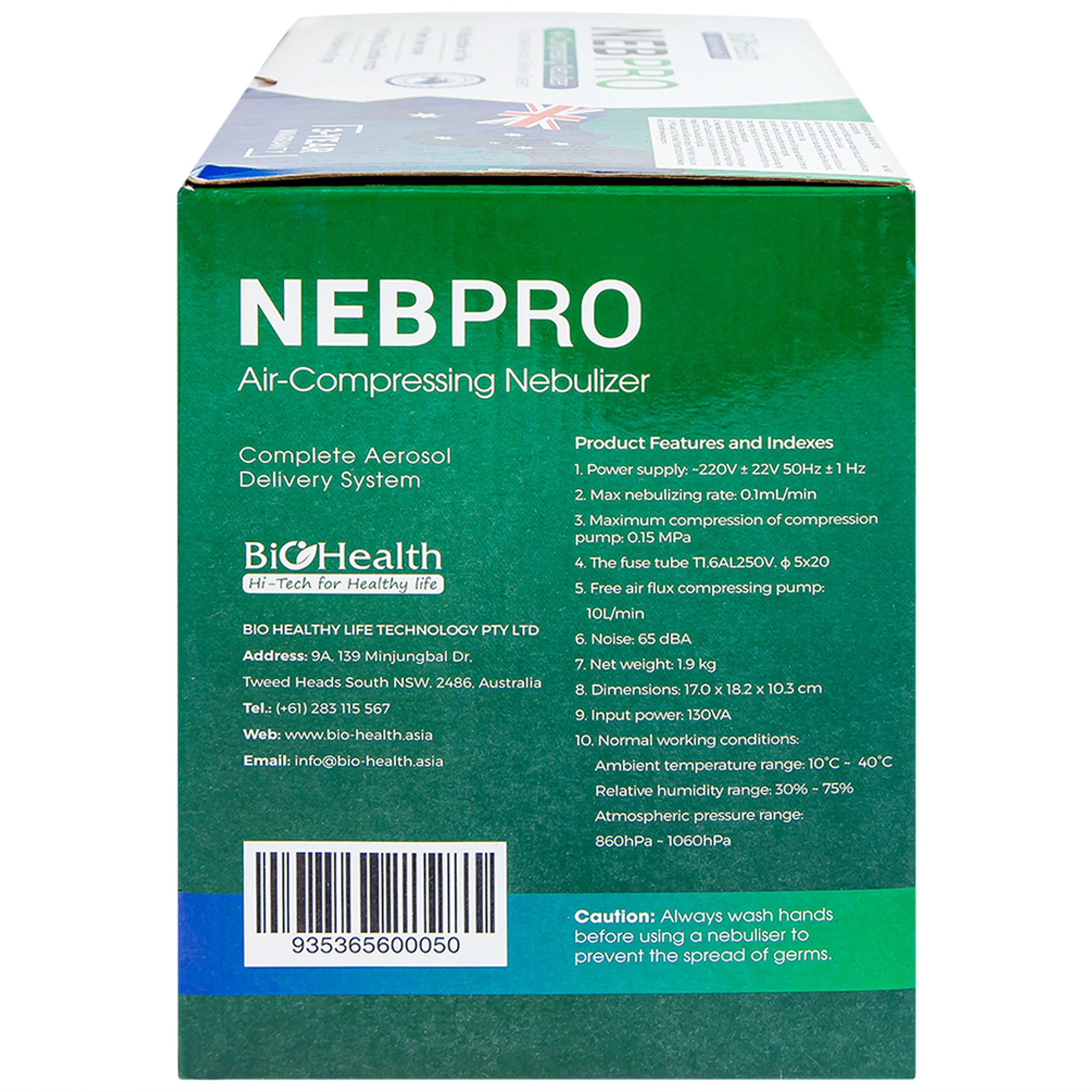 Máy xông khí dung Biohealth Neb Pro hỗ trợ điều trị bệnh lý về đường hô hấp