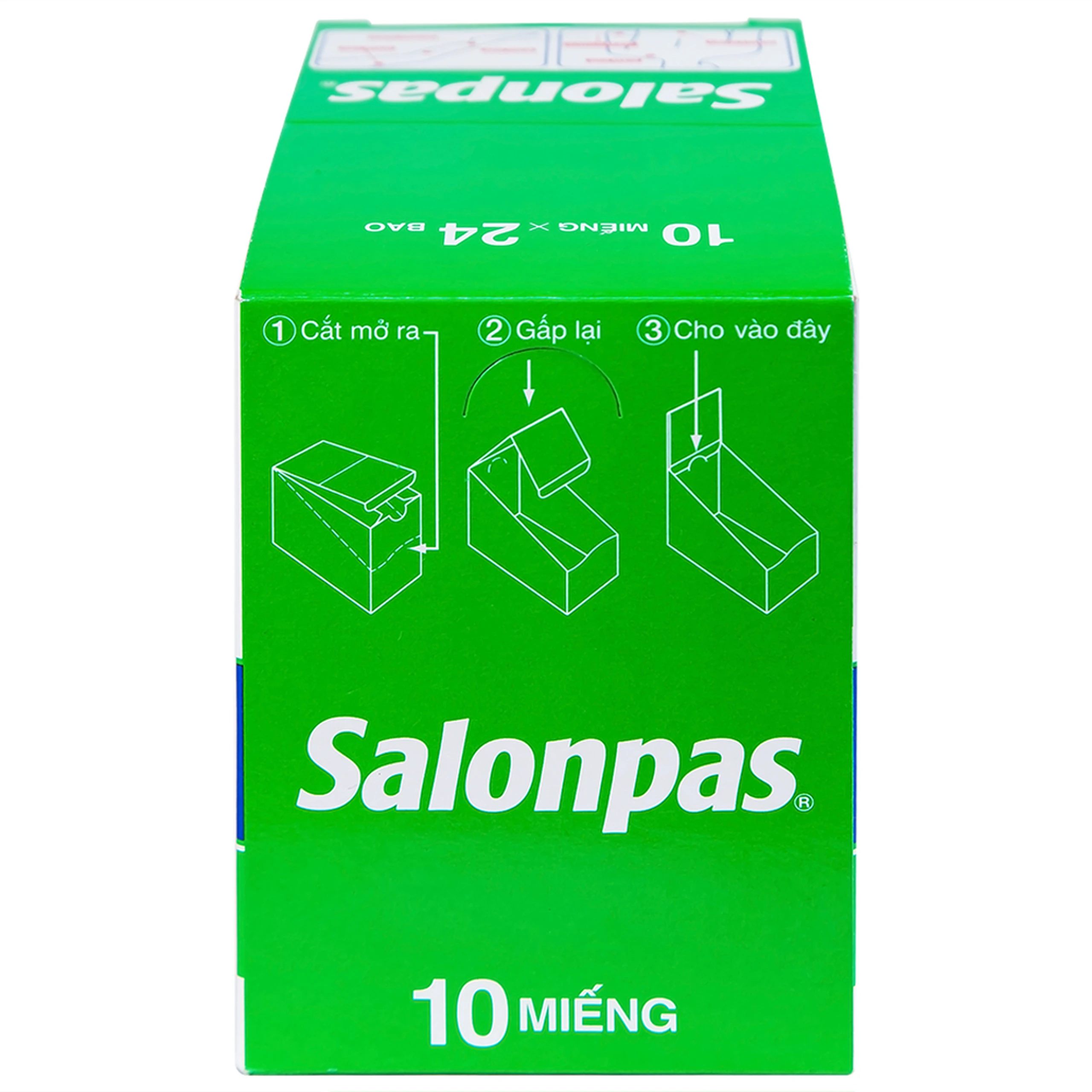 Cao dán Salonpas Hisamitsu giảm đau vai, đau lưng, đau cơ (24 gói x 10 miếng)
