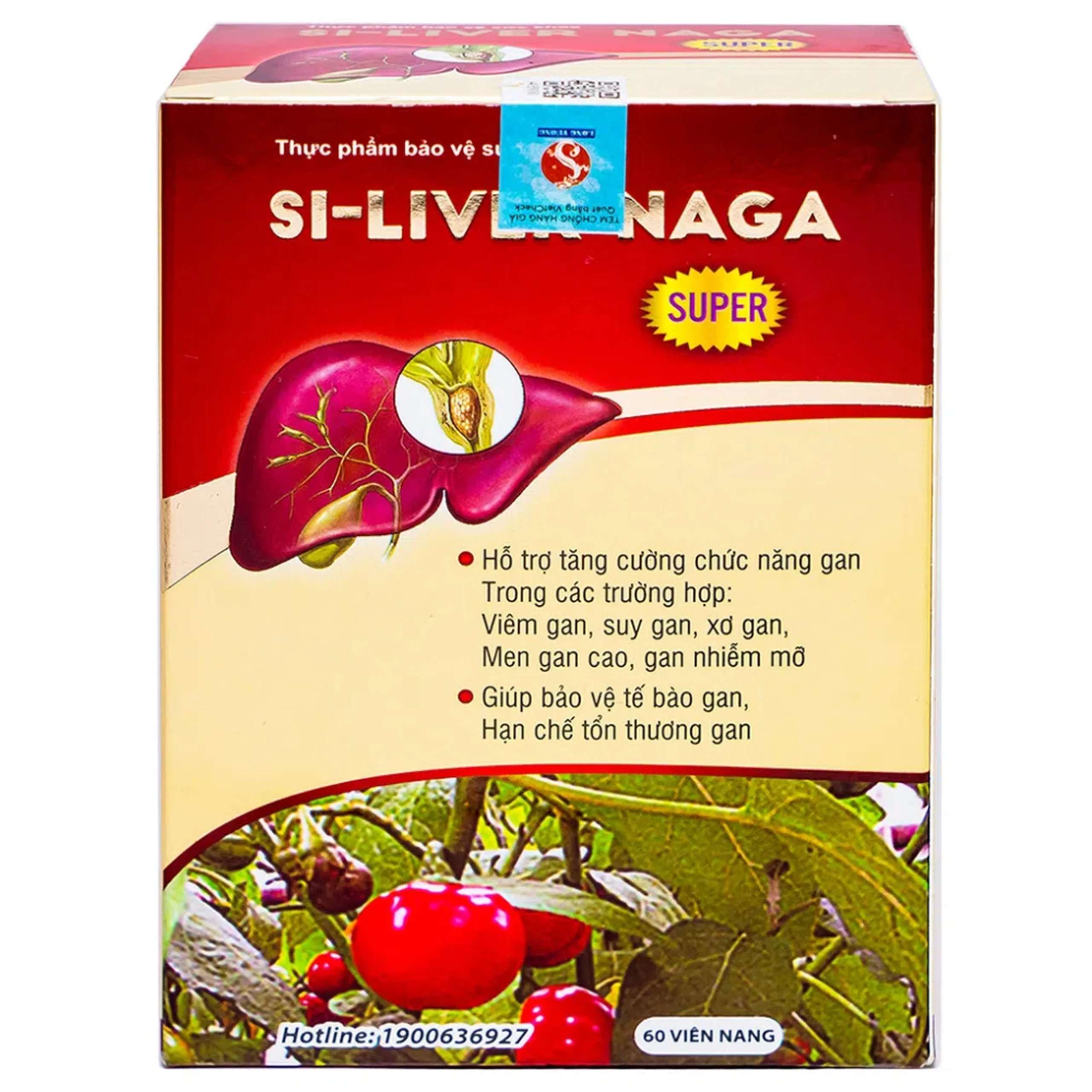 Viên uống giúp tăng cường chức năng gan, bảo vệ tế bào gan Si-Liver Naga Vesta (60 viên)