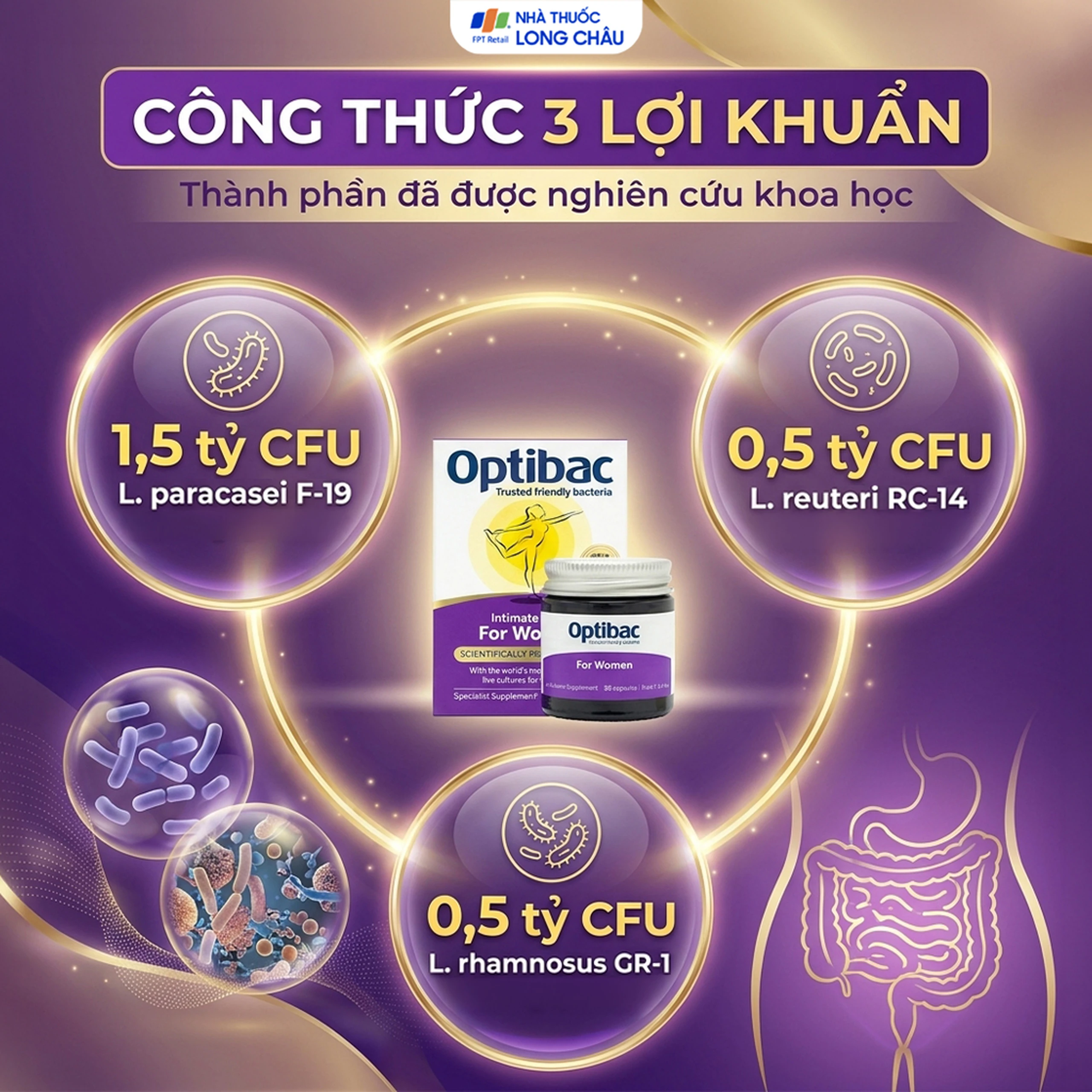Viên hỗ trợ bổ sung lợi khuẩn cho cơ thể Optibac For Women (30 viên) 3