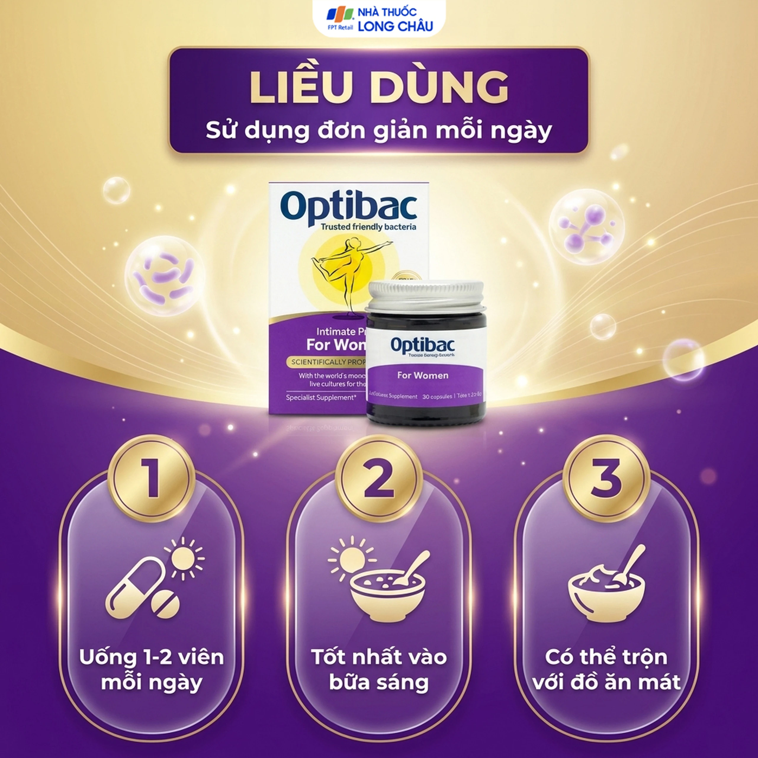 Viên hỗ trợ bổ sung lợi khuẩn cho cơ thể Optibac For Women (30 viên) 5