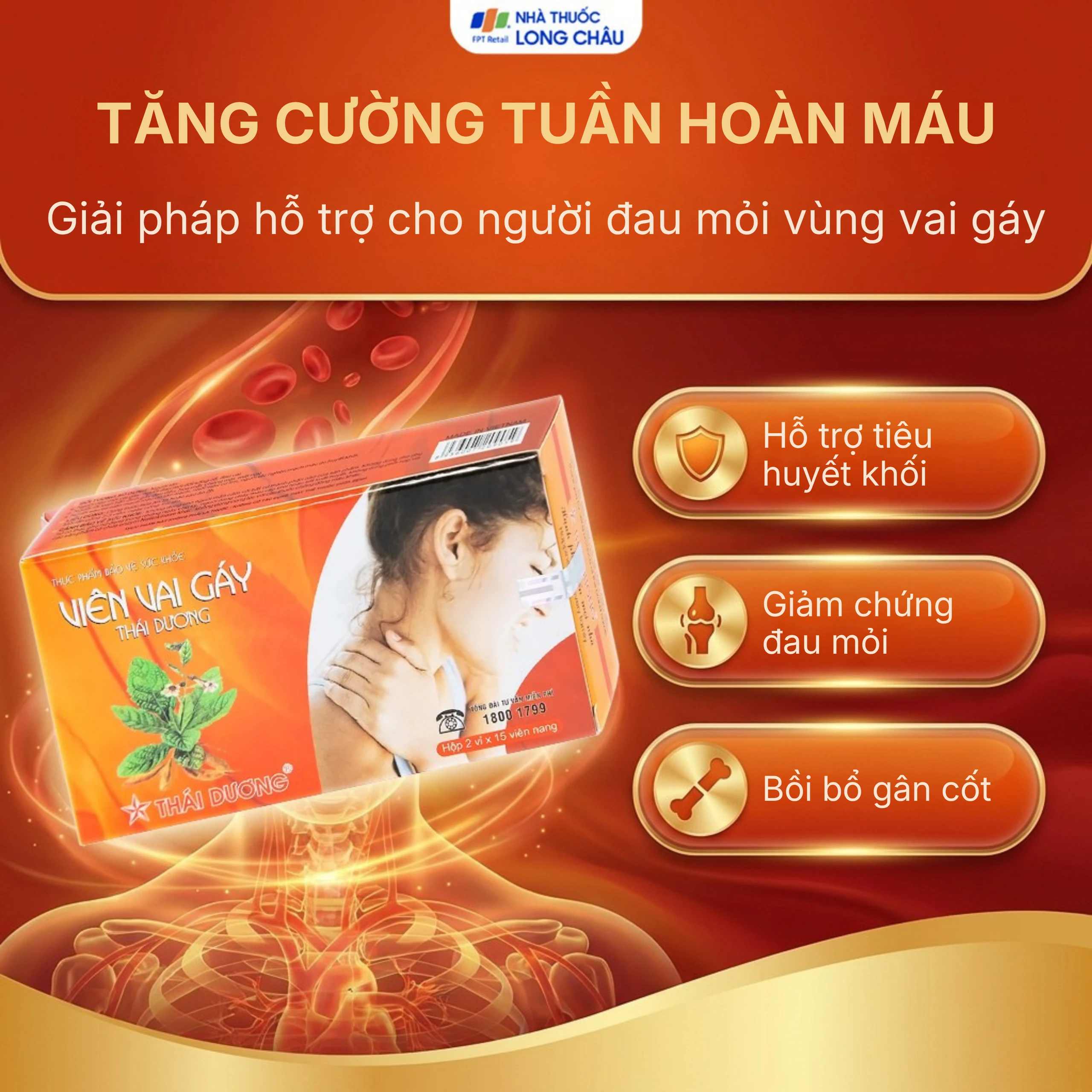 Giúp tăng lưu thông khí huyết Viên Vai Gáy Thái Dương (2 vỉ x 15 viên) 4