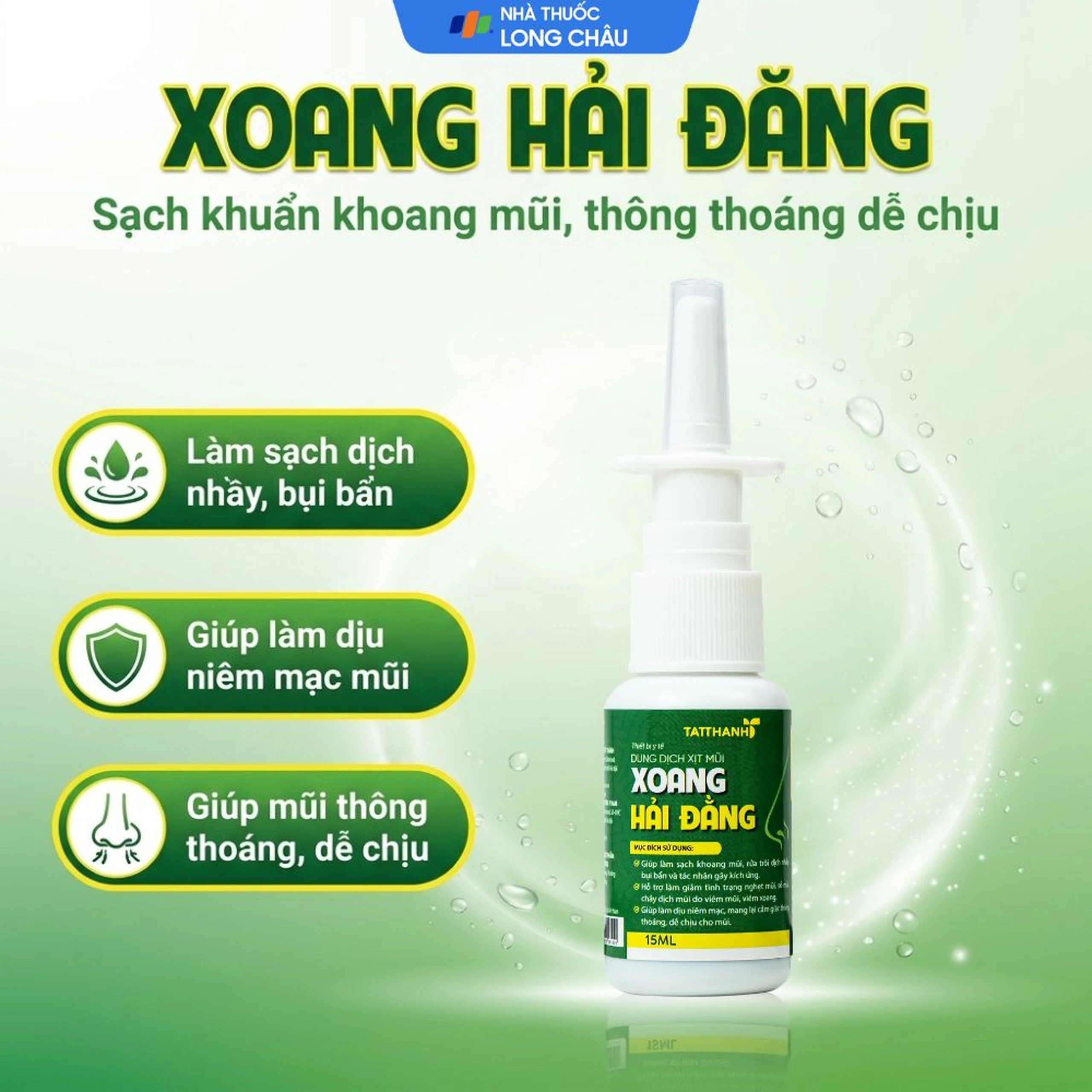 Xịt mũi xoang Hải Đằng giúp ngăn ngừa và giảm viêm xoang, viêm mũi dị ứng (15ml ) 2