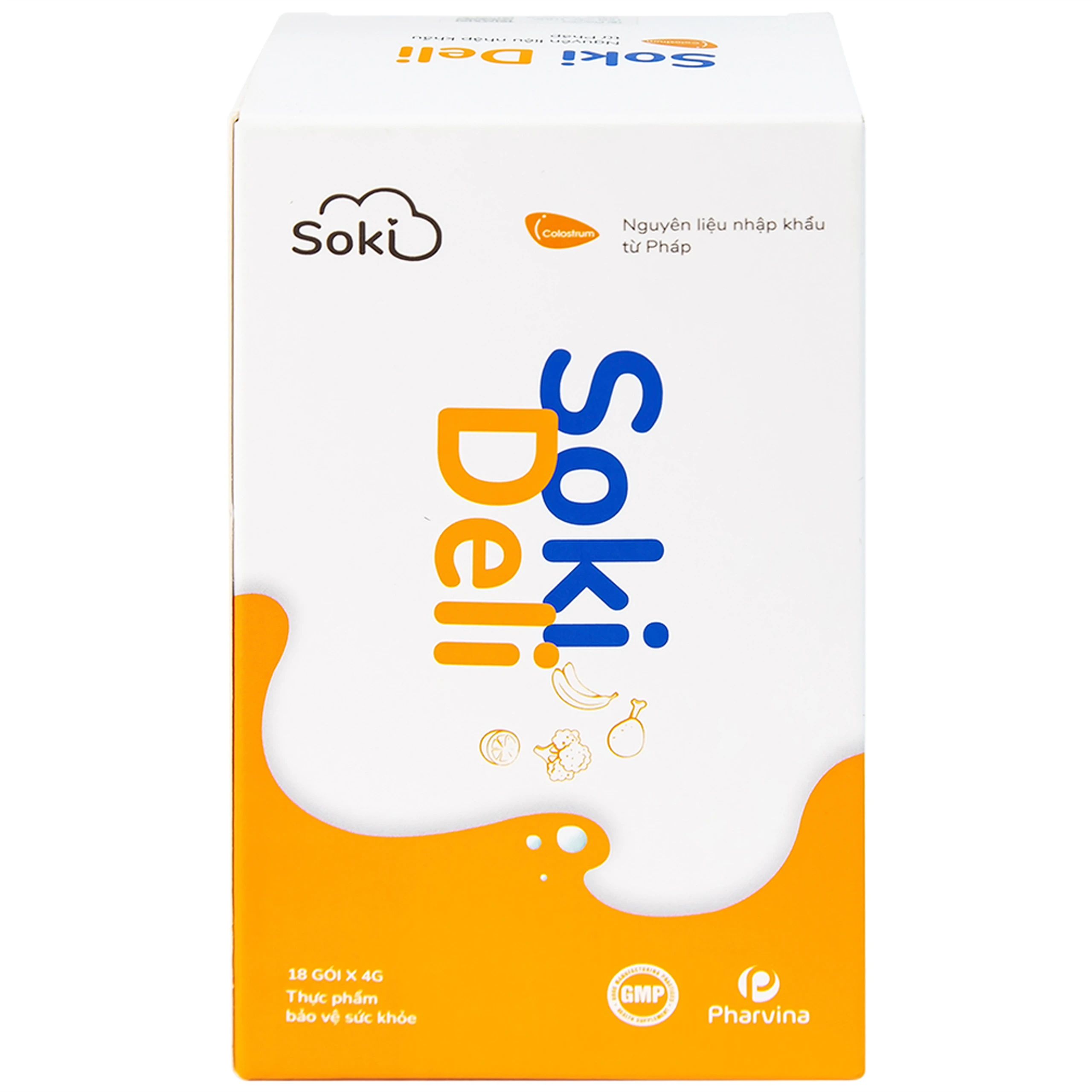 Bột hòa tan giúp ăn ngon miệng, tăng cường tiêu hóa, cải thiện tình trạng biếng ăn Soki Deli (18 gói x 4g)