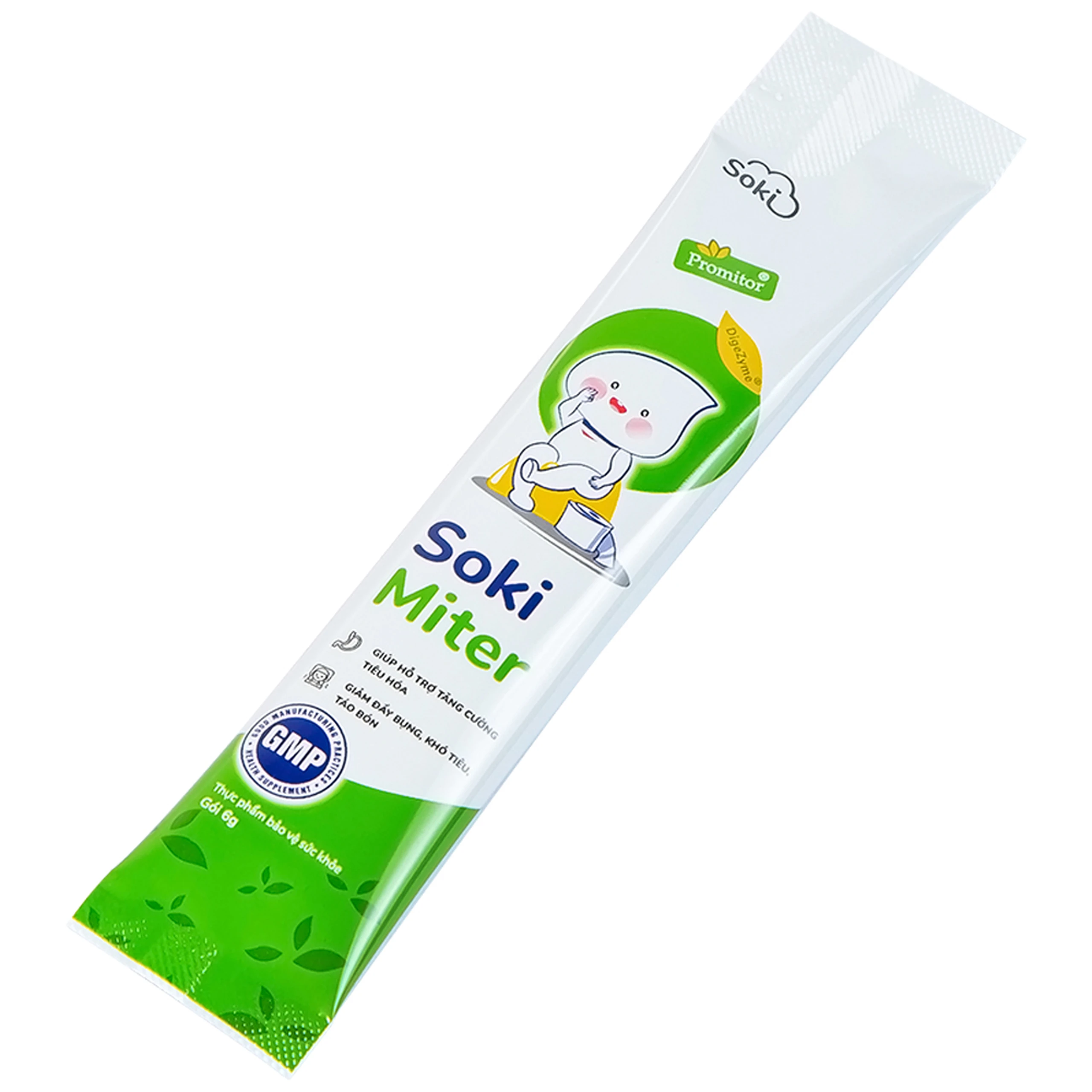 Bột hòa tan hỗ trợ tăng cường tiêu hóa, giảm đầy bụng, khó tiêu, táo bón Soki Miter (20 gói x 6g)