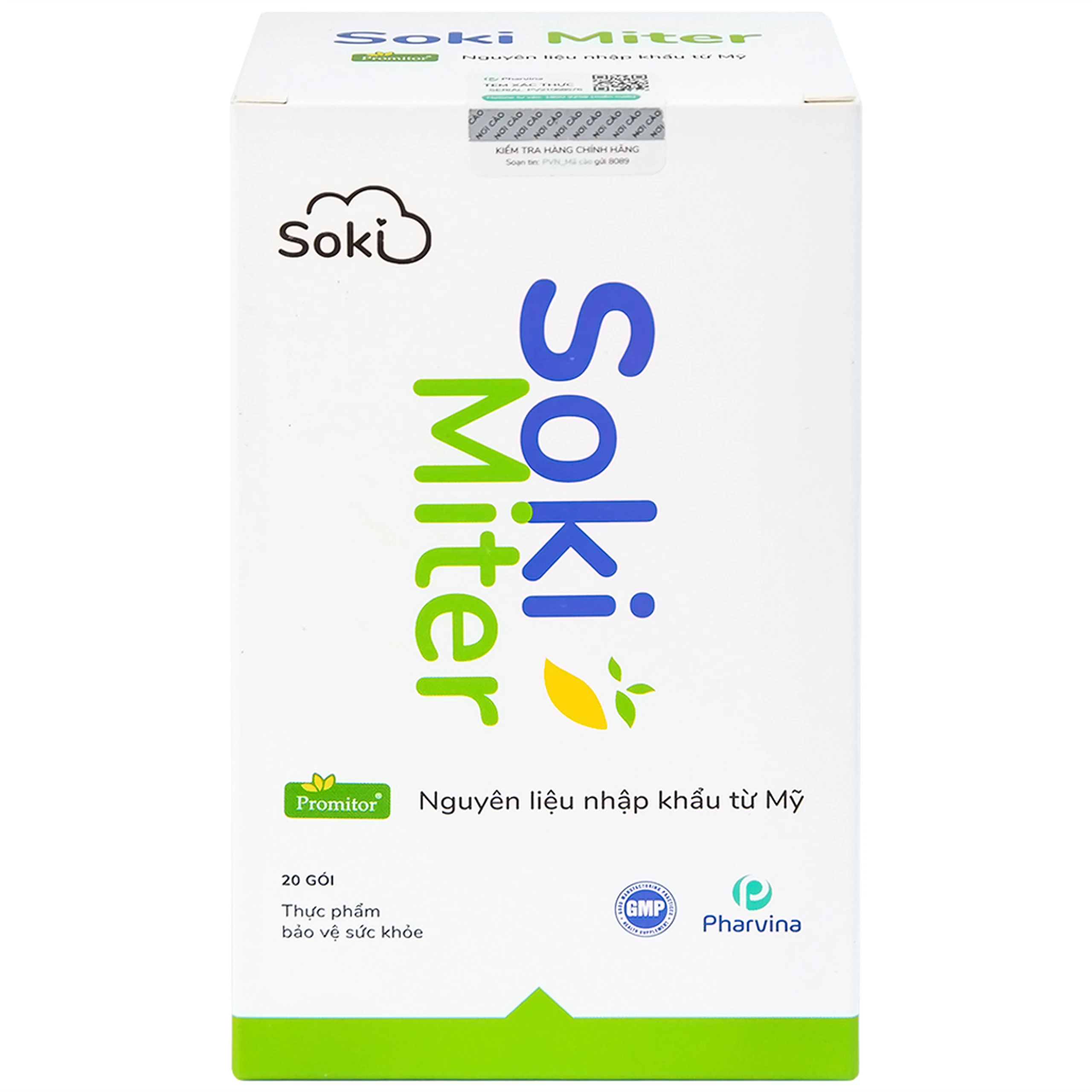 Bột hòa tan hỗ trợ tăng cường tiêu hóa, giảm đầy bụng, khó tiêu, táo bón Soki Miter (20 gói x 6g)