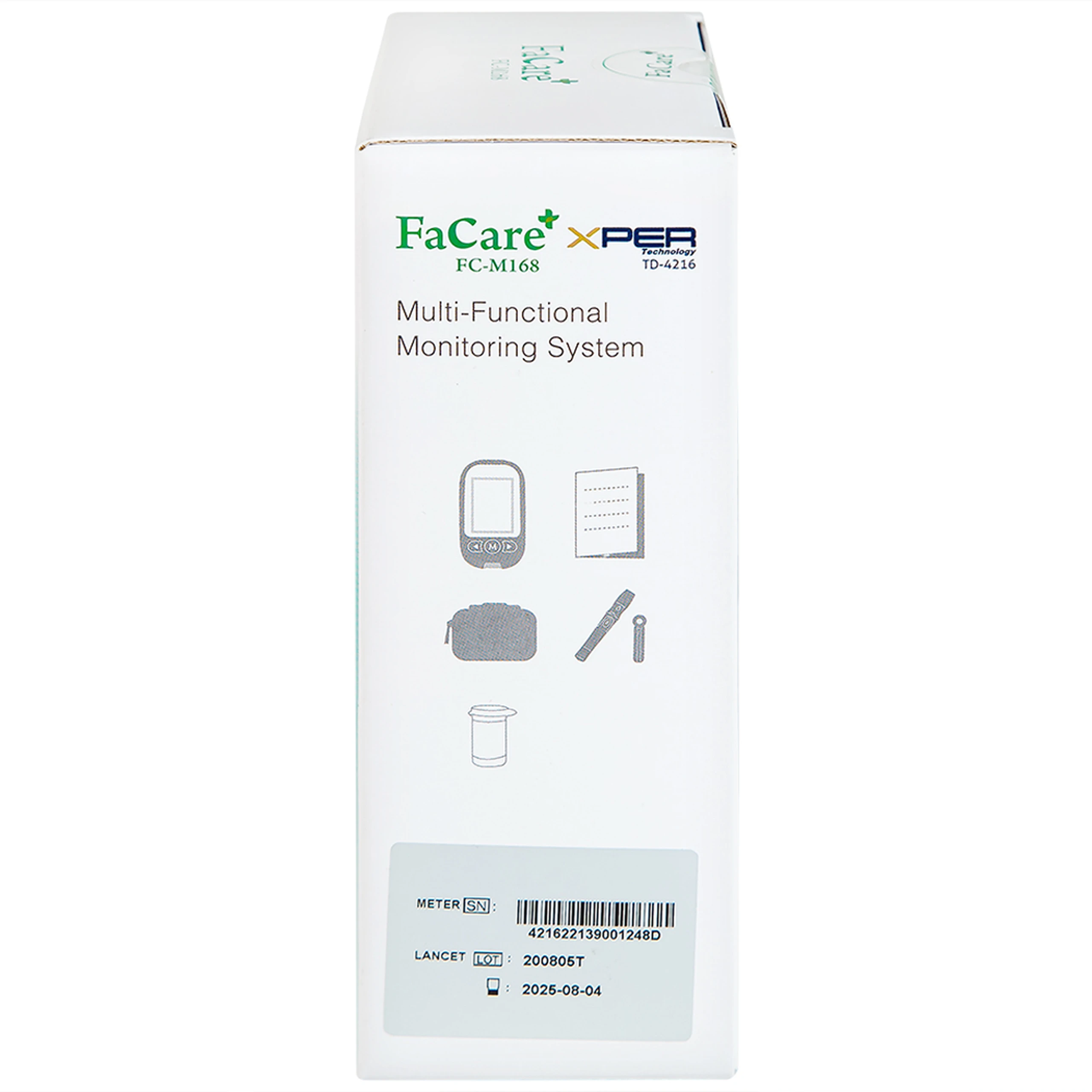 Máy đo 5 in 1 Facare FC-M168 (bluetooth) hỗ trợ đo đường huyết, Cholesterol, Acid Uric