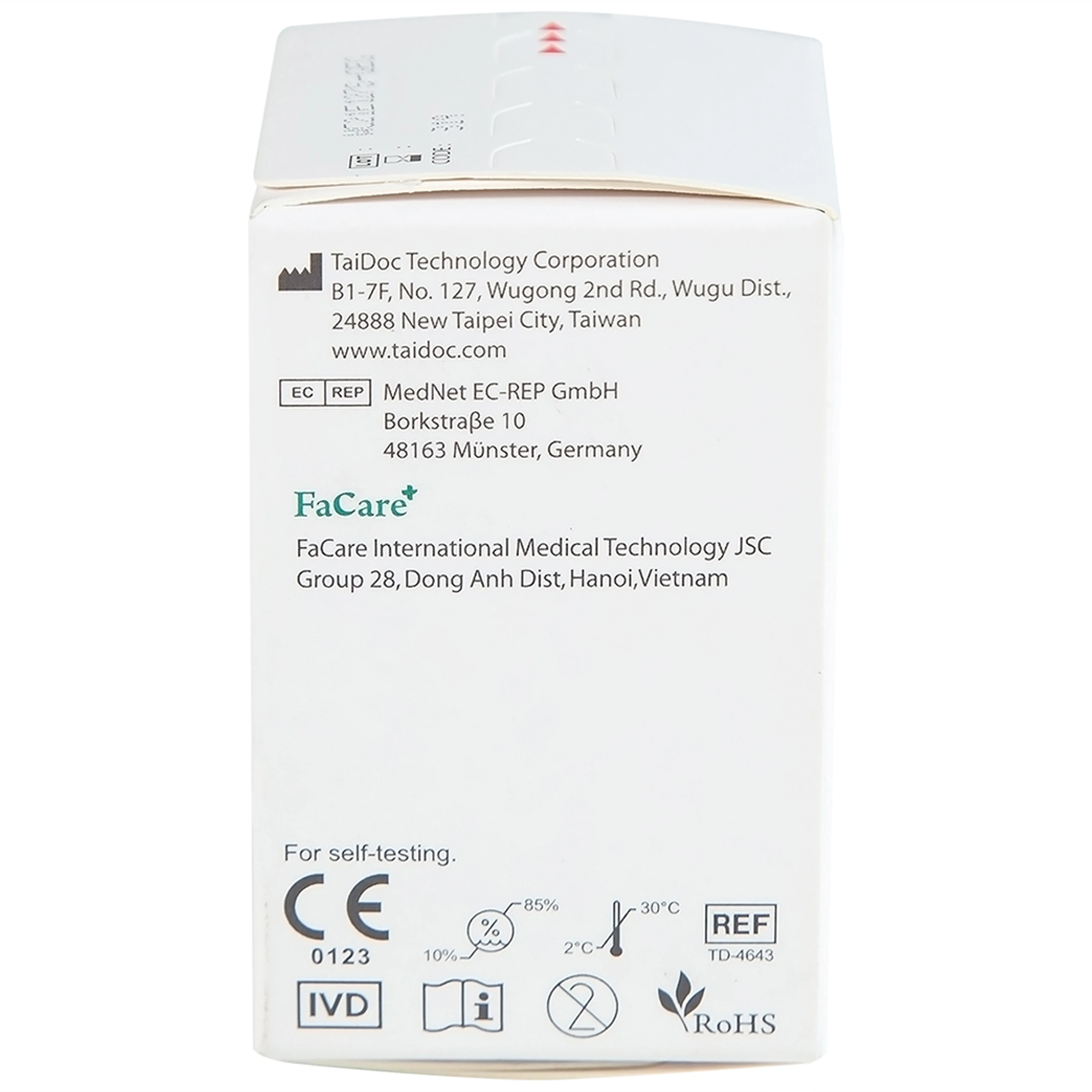 Que thử Cholesterols Facare (model: FCM168) (10 que)