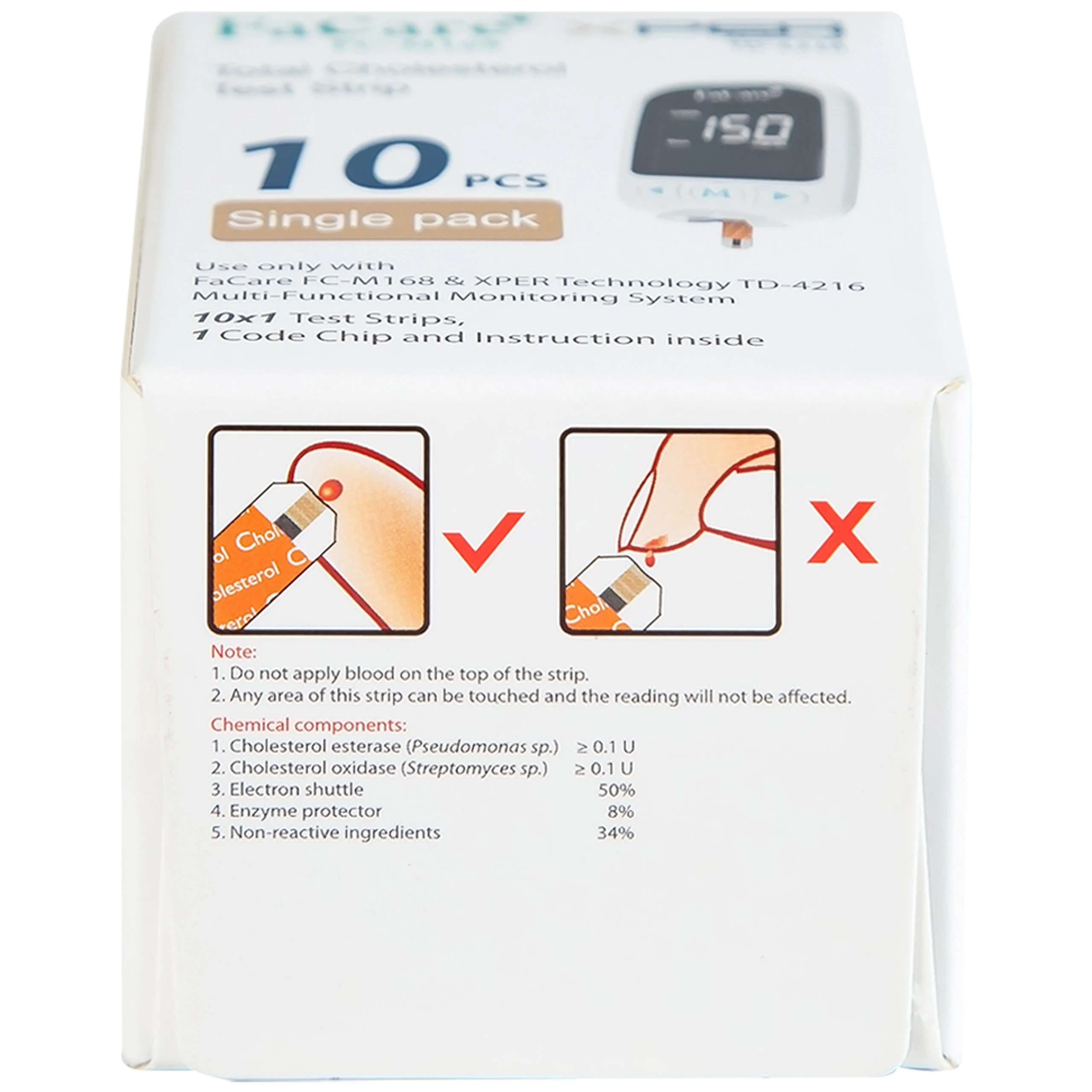 Que thử Cholesterols Facare (model: FCM168) (10 que)