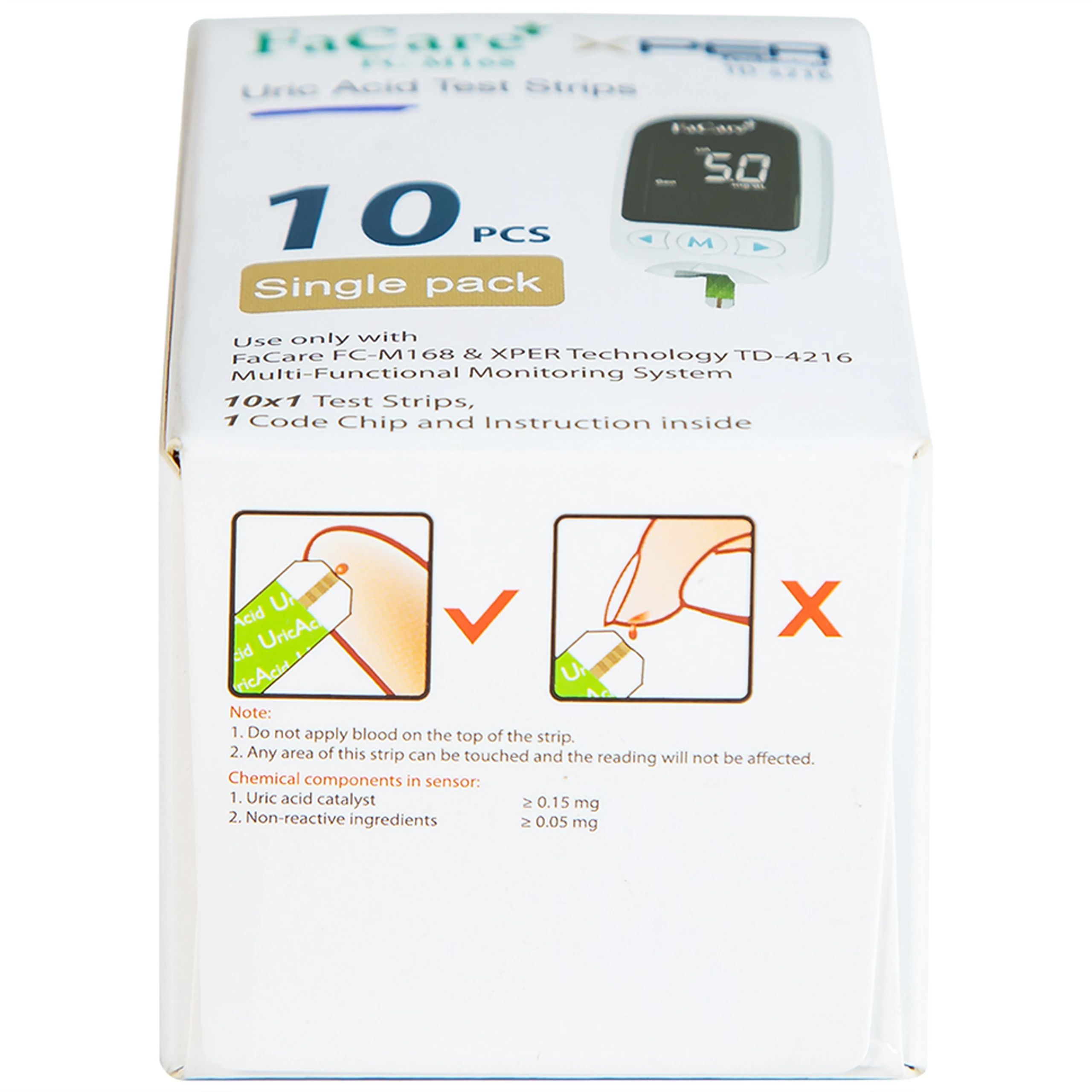 Que thử Acid uric FC-M168 Facare (10 que)