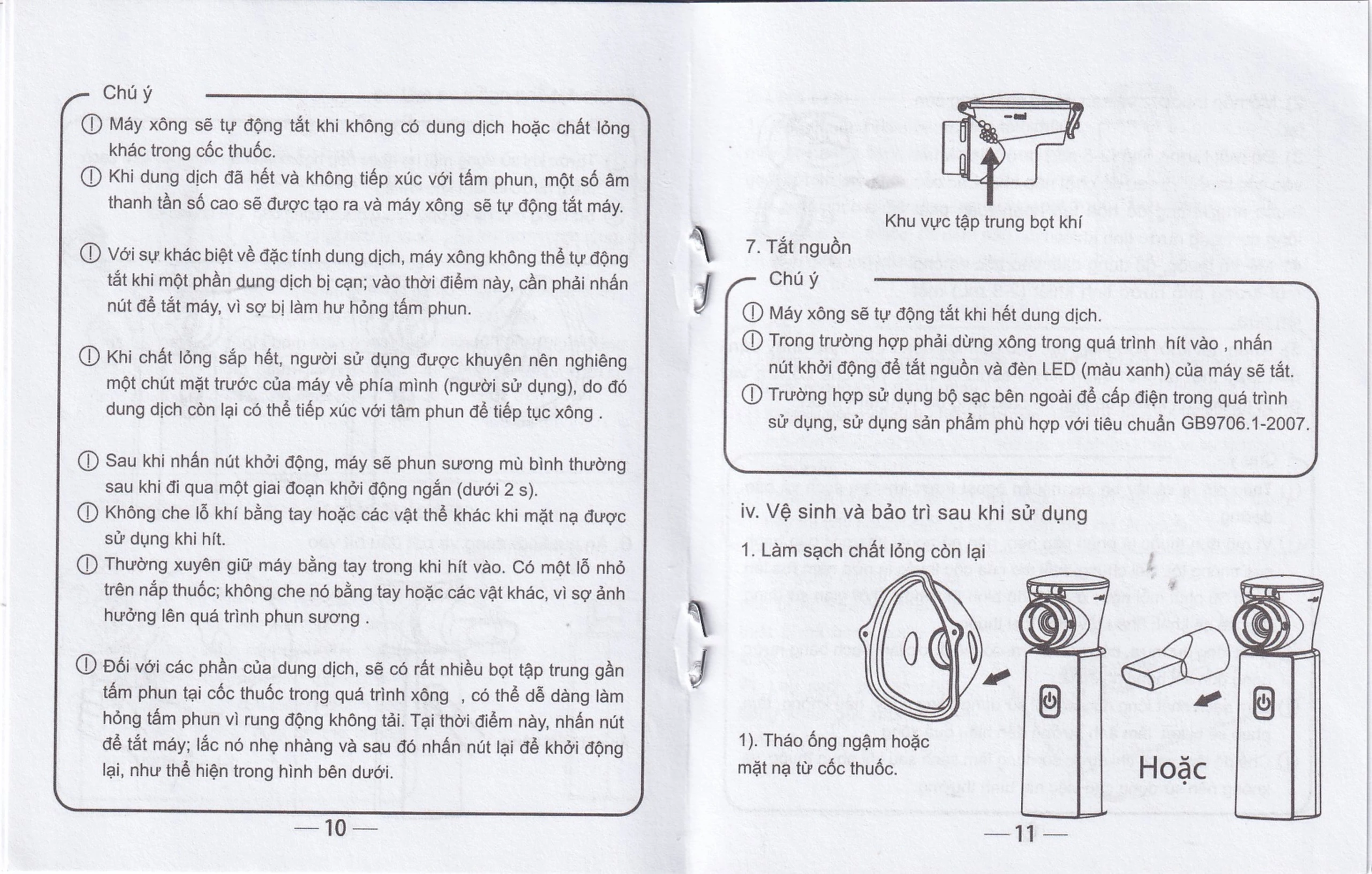 Máy xông khí dung cầm tay Yuwell M103 hỗ trợ điều trị bệnh lý về đường hô hấp