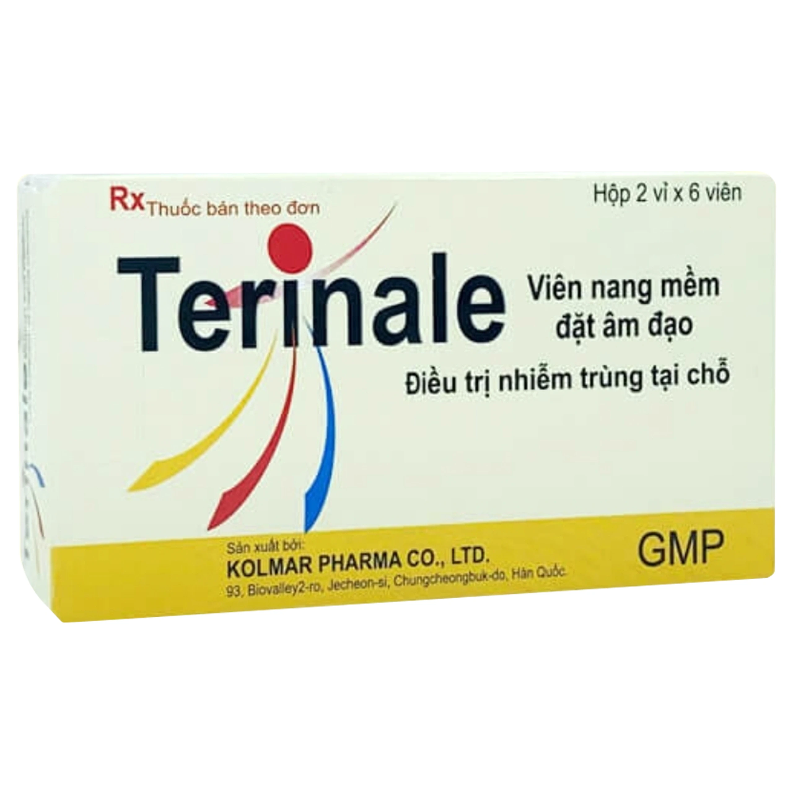 Thuốc Terinale Kolmar điều trị nhiễm trùng âm đạo do nhiễm nấm Candida (2 vỉ x 6 viên)