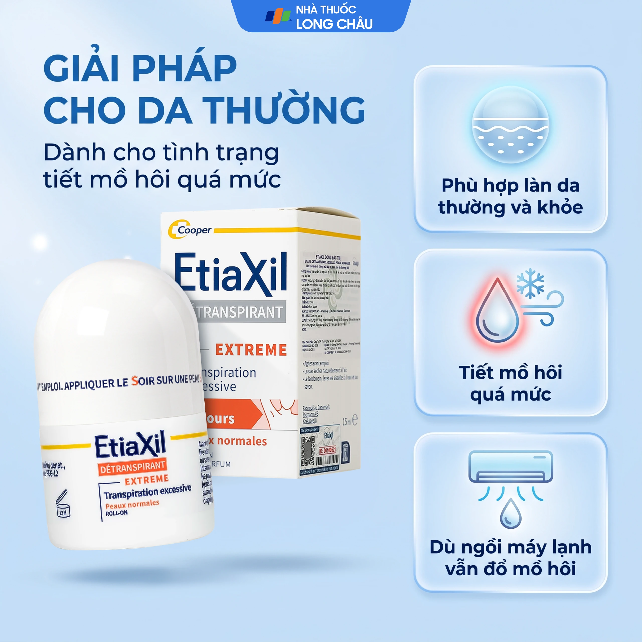 Lăn khử mùi Etiaxil Detranspirant Extreme Peaux Normales giúp khử mùi cơ thể (15ml) 4