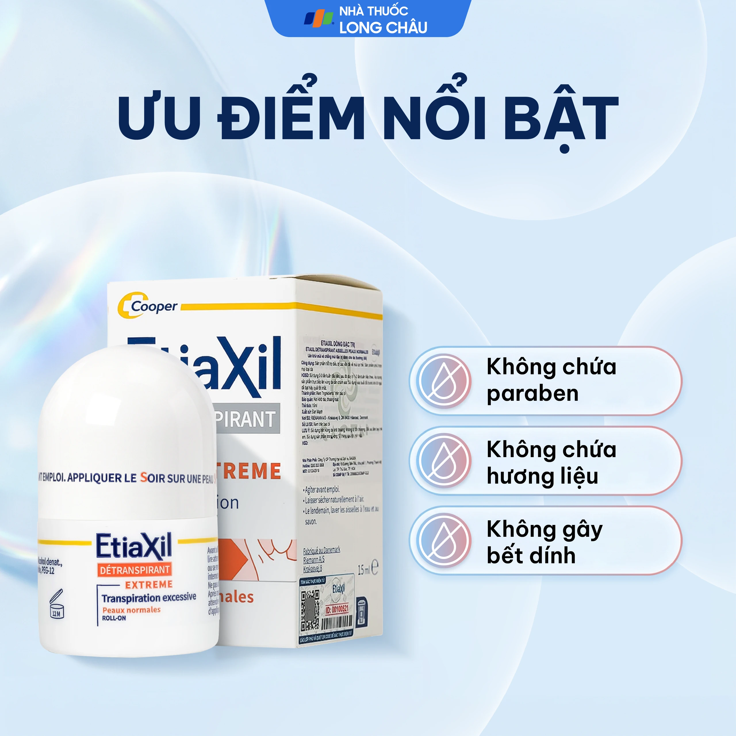 Lăn khử mùi Etiaxil Detranspirant Extreme Peaux Normales giúp khử mùi cơ thể (15ml) 6