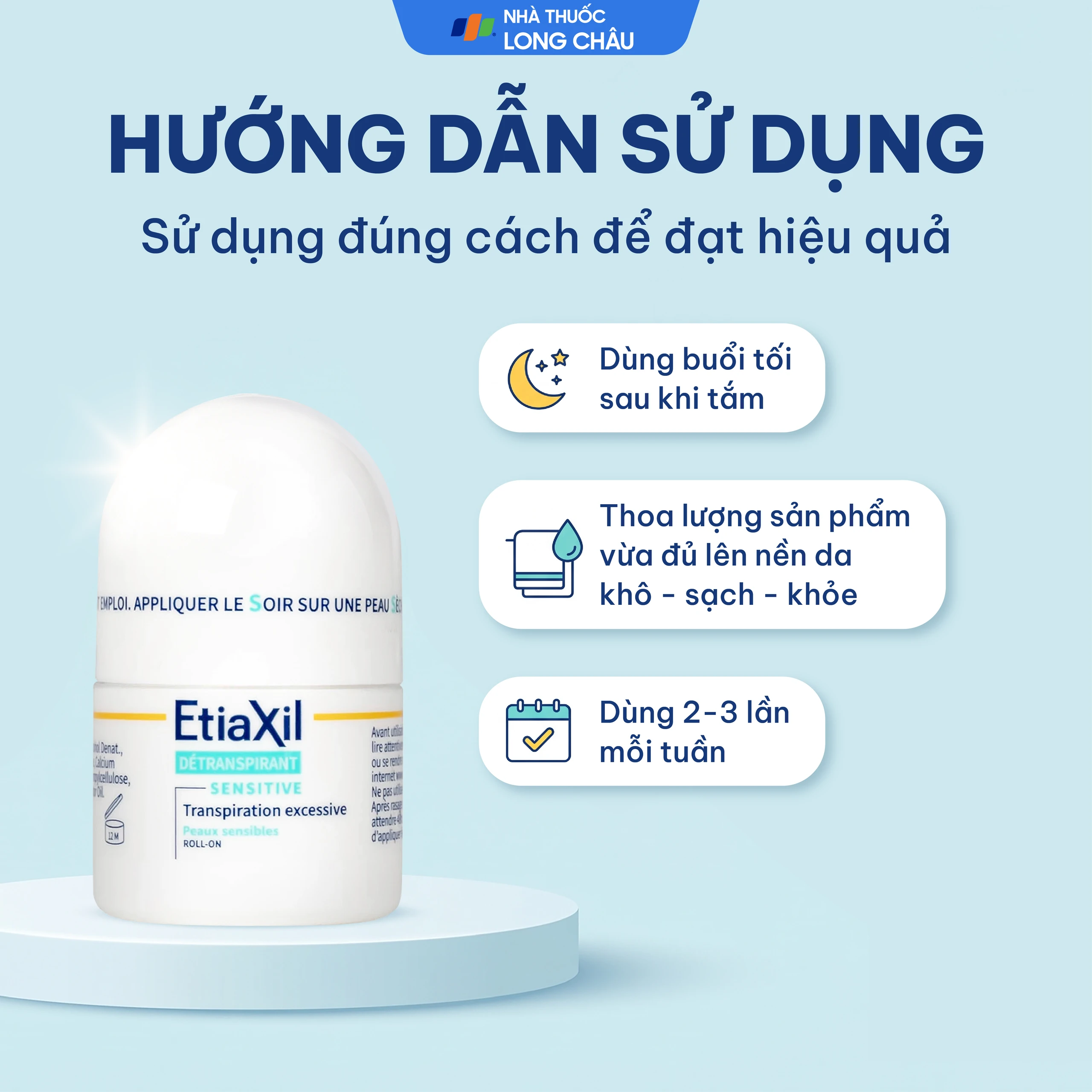 Lăn khử mùi cơ thể Etiaxil Detranspirant Aisselles Peaux Sensibles dành cho da nhạy cảm (15ml) 5