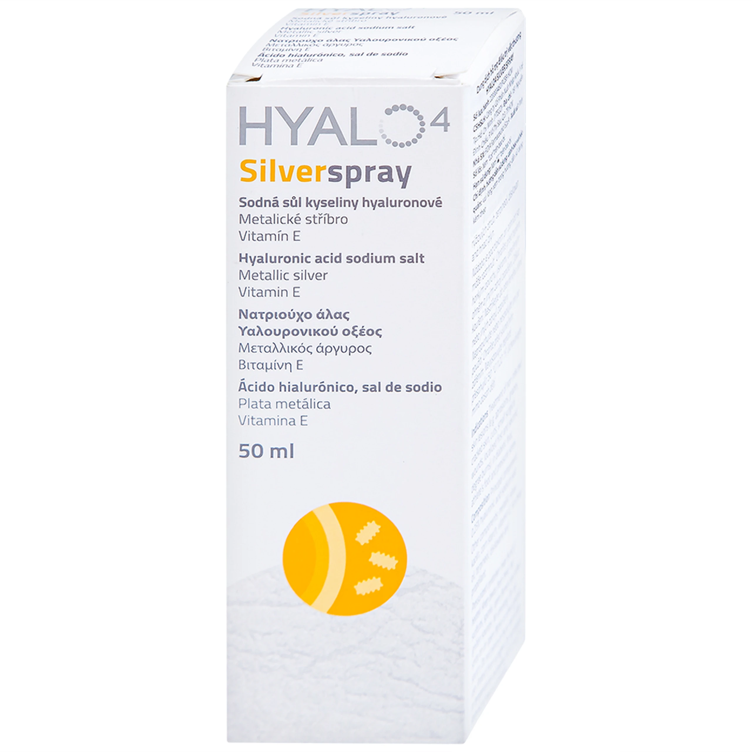 Xịt phủ vết thương, vết bỏng Hyalo4 Silver Spray 50ml giúp bảo vệ làm lành vết thương