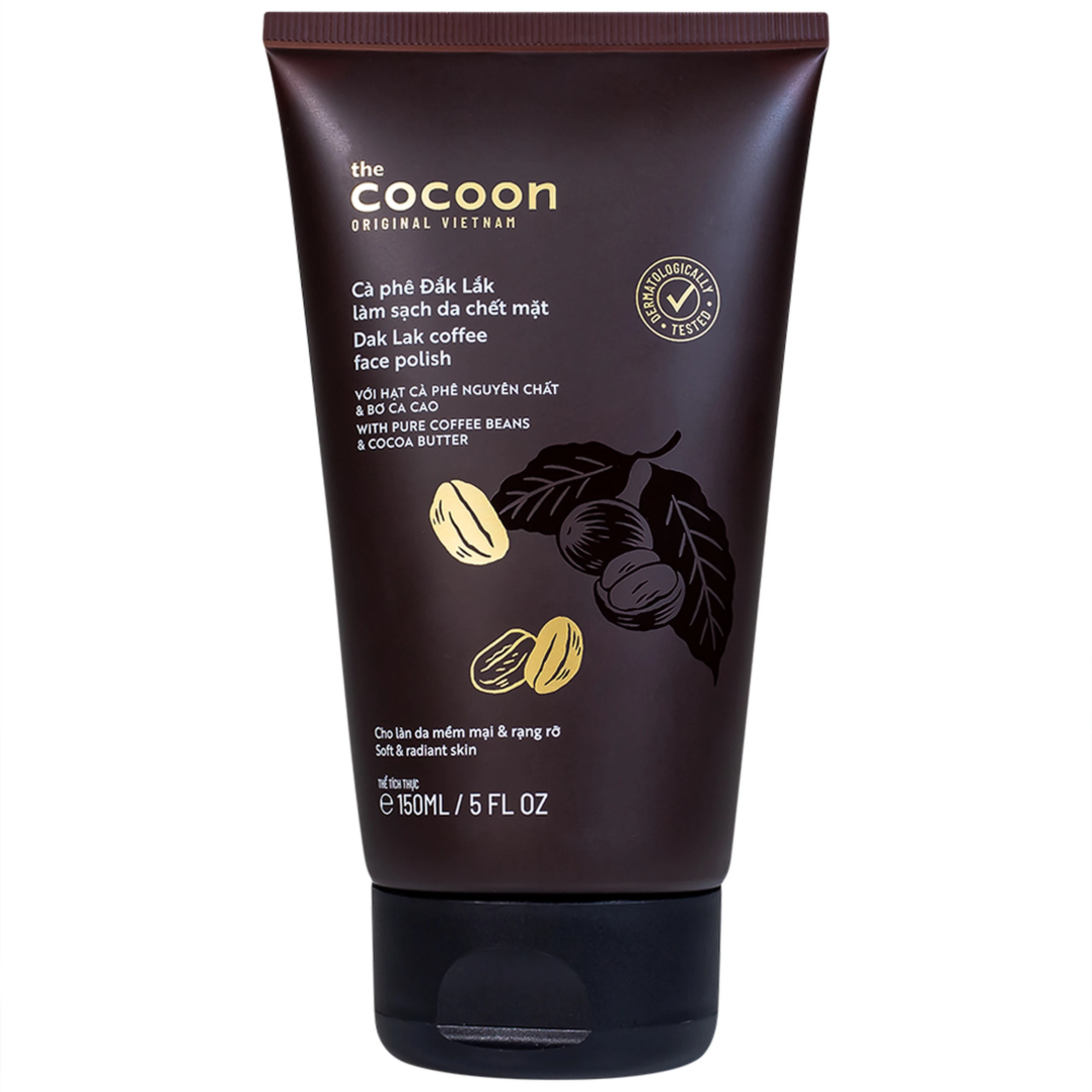 Gel tẩy tế bào chết cà phê Đắk Lắk Cocoon dành cho da mặt (150ml)