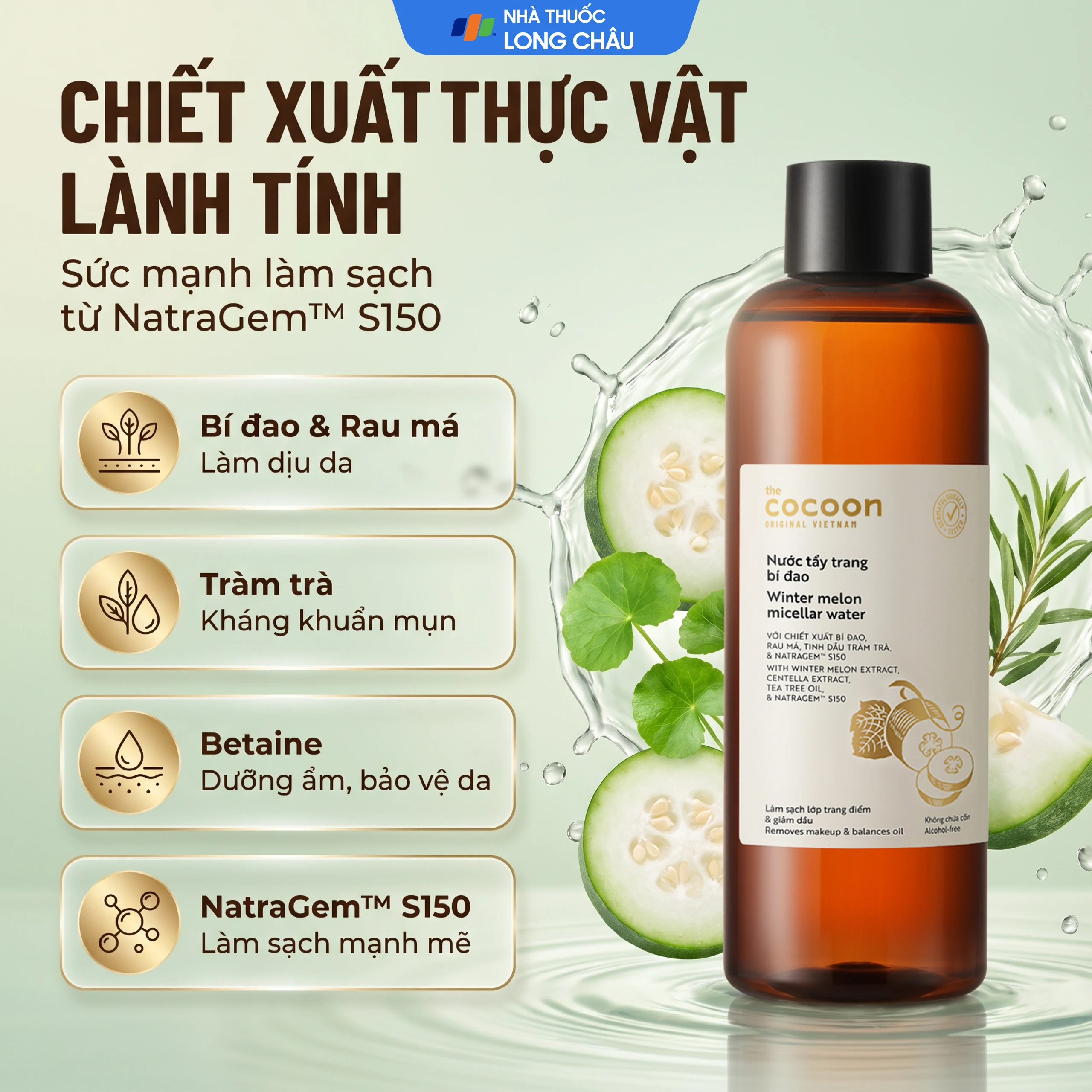 Nước tẩy trang bí đao Cocoon dịu nhẹ và làm sạch sâu (500ml) 3
