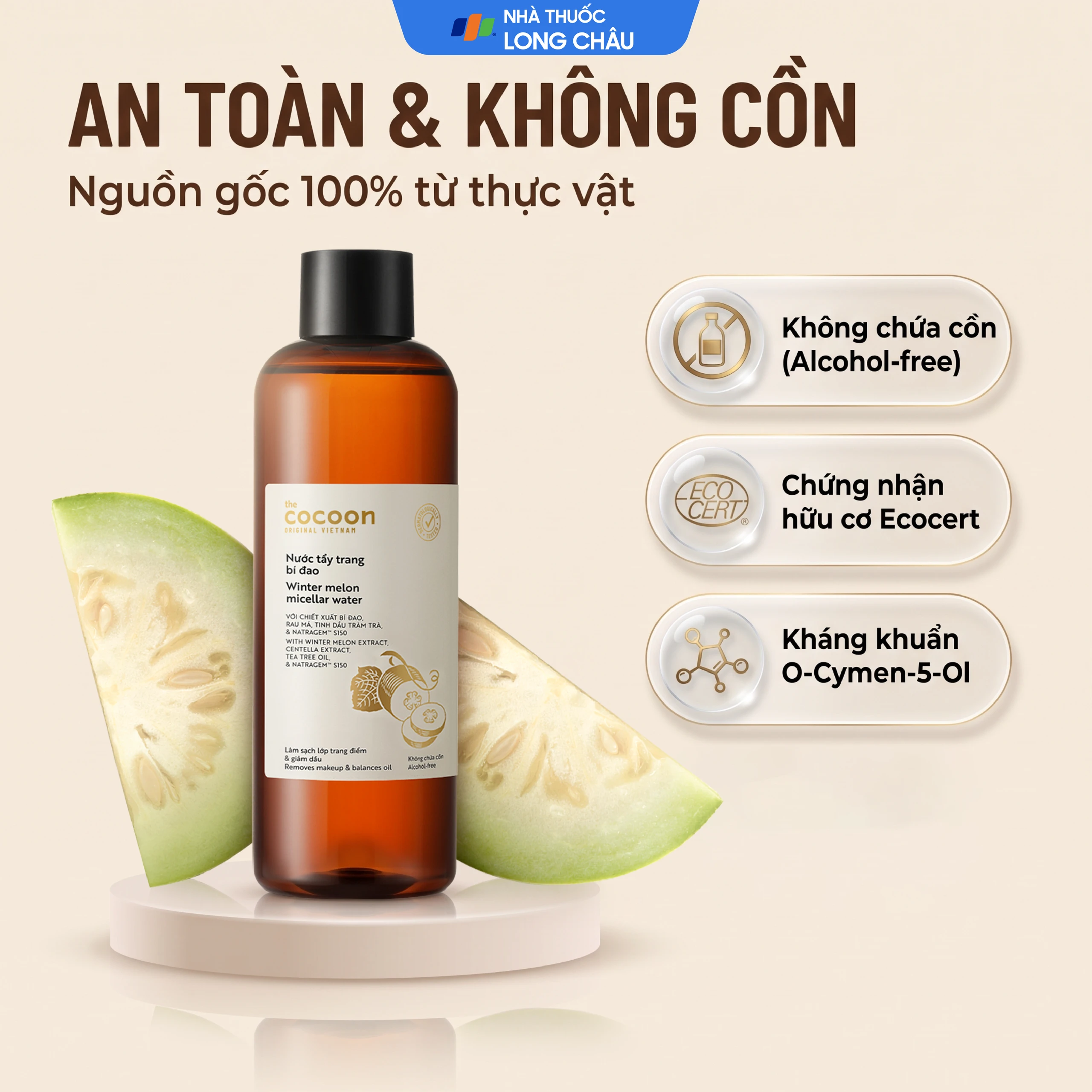 Nước tẩy trang bí đao Cocoon dịu nhẹ và làm sạch sâu (500ml) 6
