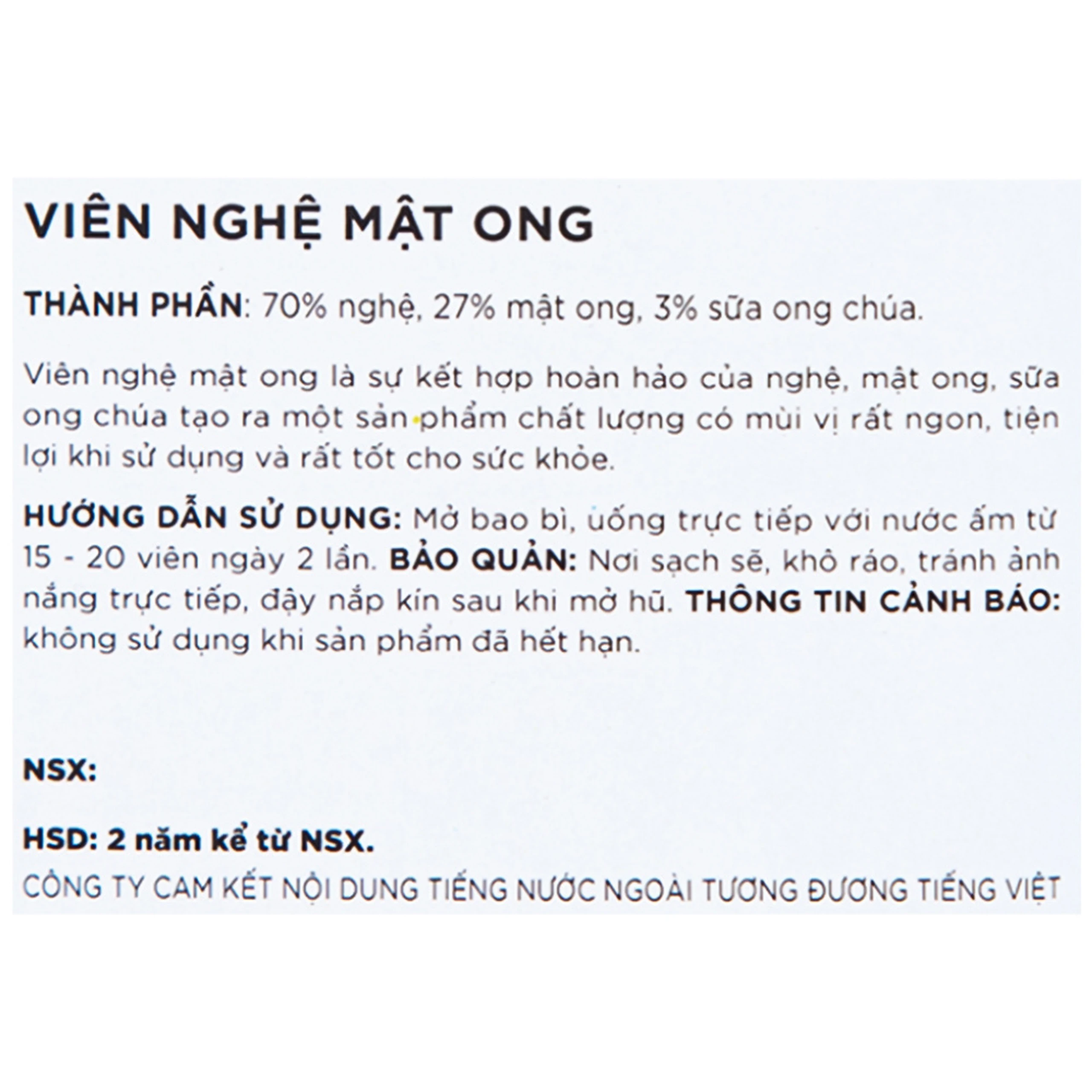 Viên Nghệ Mật Ong Royal Honey (250g)