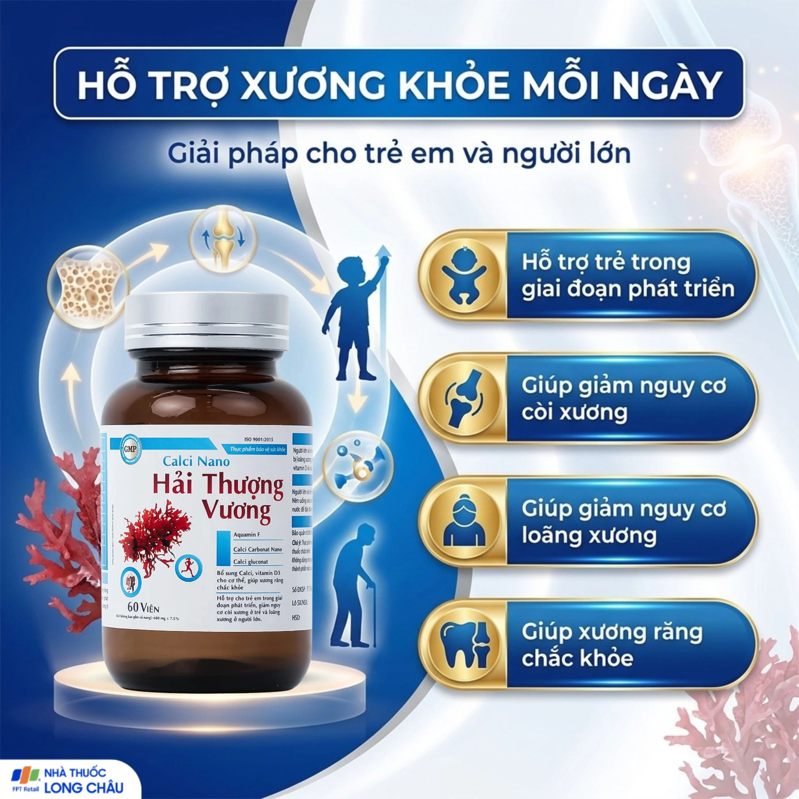 Viên uống bổ sung canxi giúp xương răng chắc khỏe Calci Nano Hải Thượng Vương (60 viên) 4