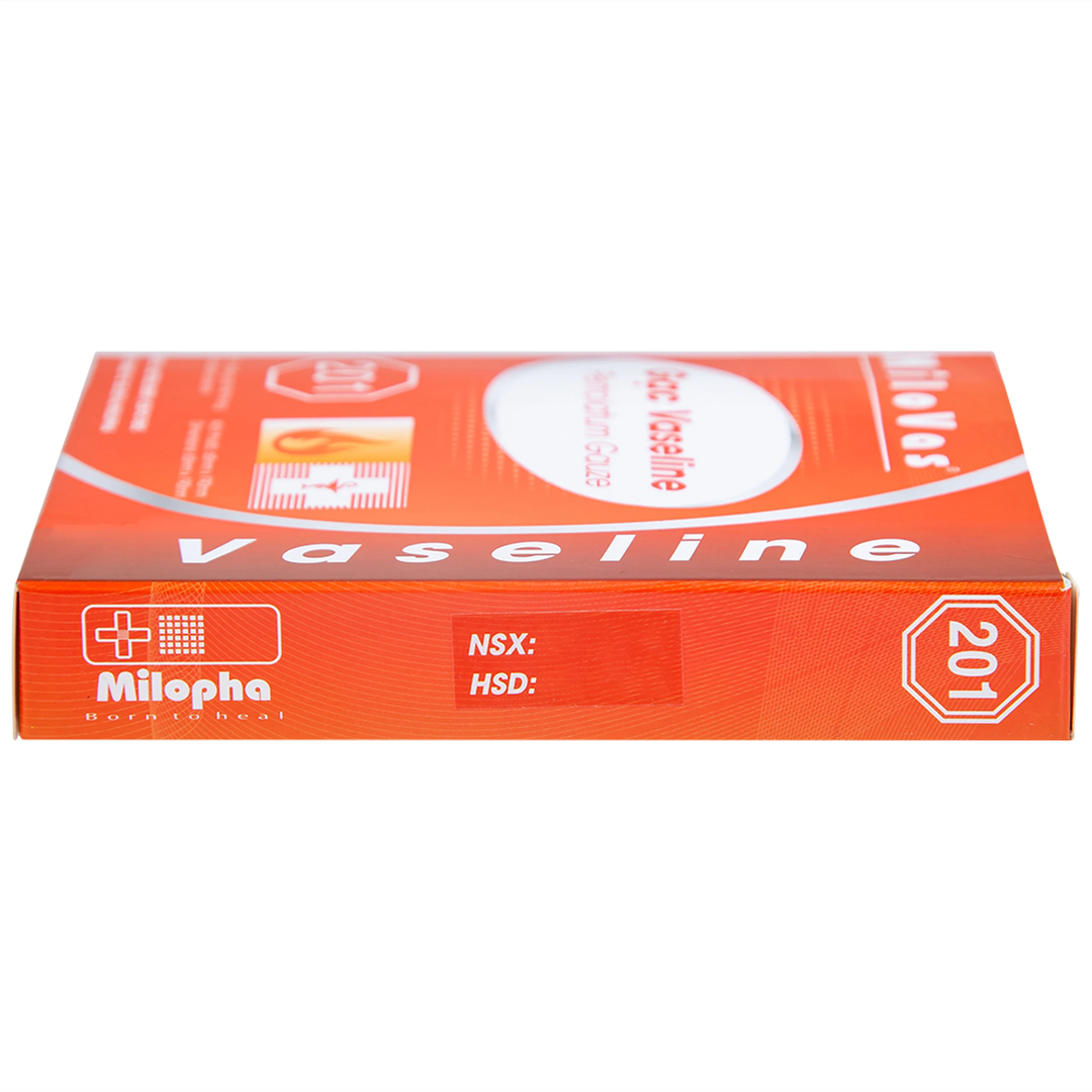Gạc tiệt trùng Vaseline Milovas (10 miếng) sơ cứu vết thương, thấm máu và dịch tiết