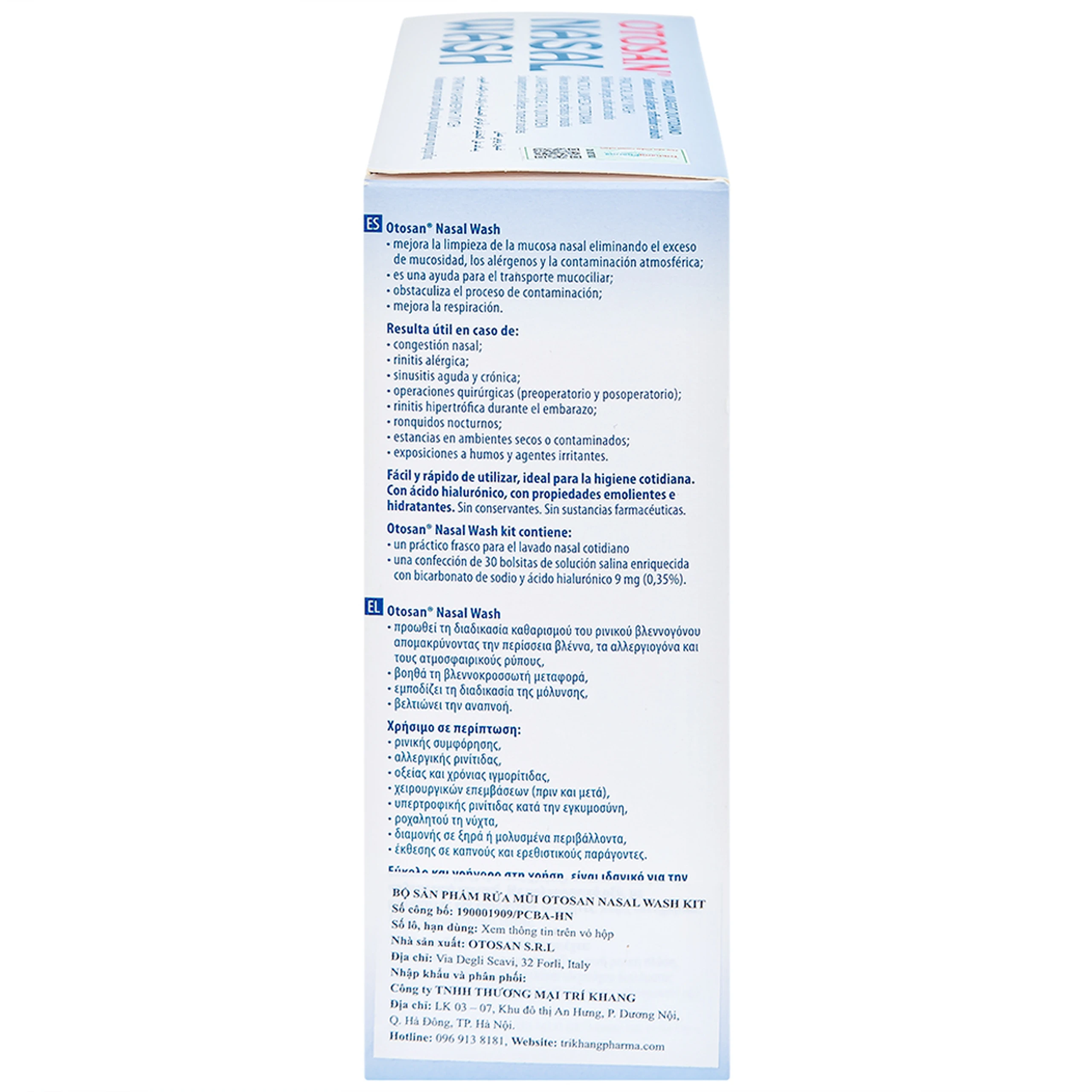 Bộ rửa mũi Otosan Nasal Wash Kit (30 gói) làm sạch sâu, ngừa viêm xoang, viêm mũi dành cho trẻ trên 6 tuổi