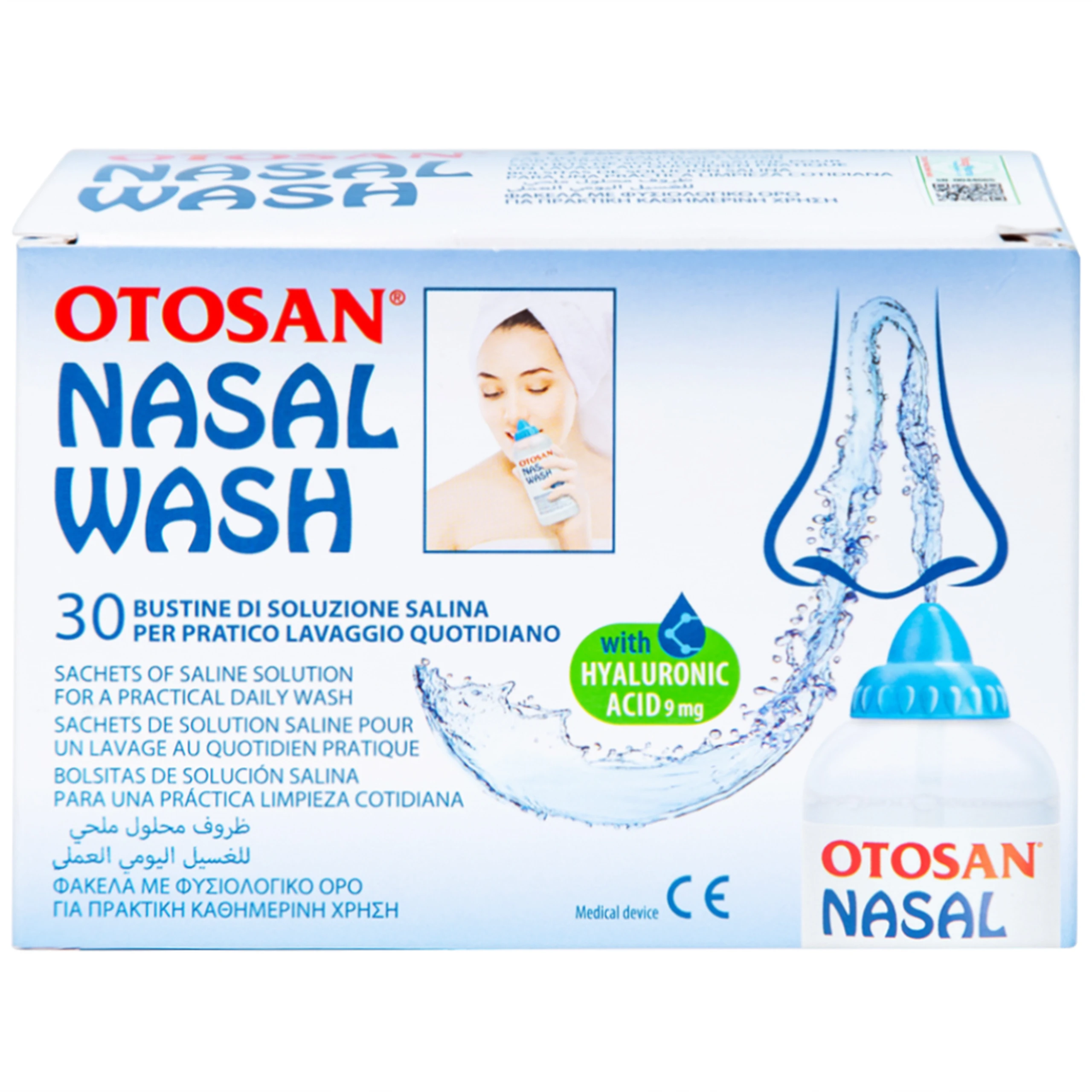 Muối rửa mũi xoang Otosan Nasal Wash (30 gói) làm sạch sâu, ngừa viêm xoang, viêm mũi dành cho trẻ từ 1 tuổi trở lên