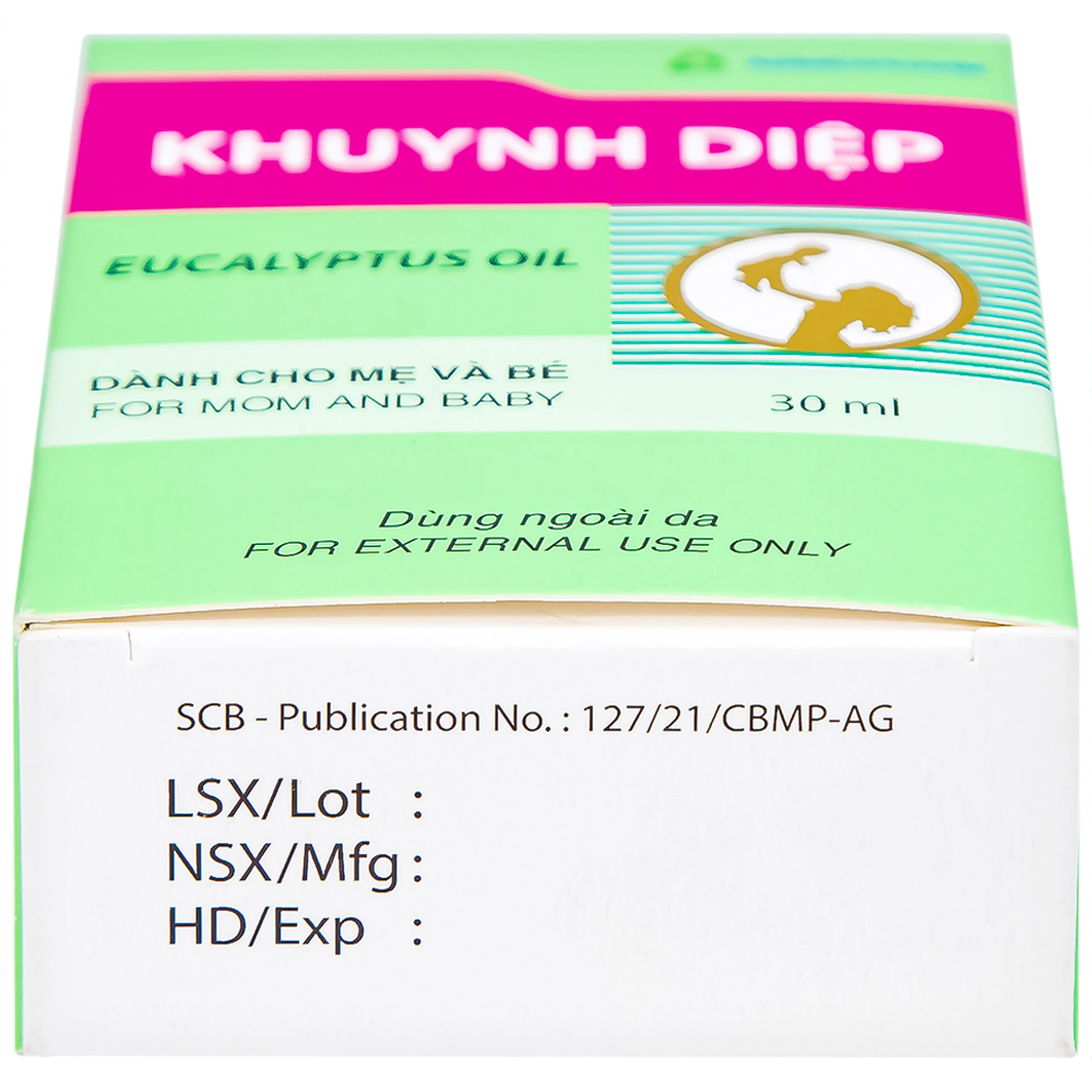 Dầu khuynh diệp Eucalyptus Oil Agimexpharm giúp giữ ấm dành cho mẹ và bé (30ml)
