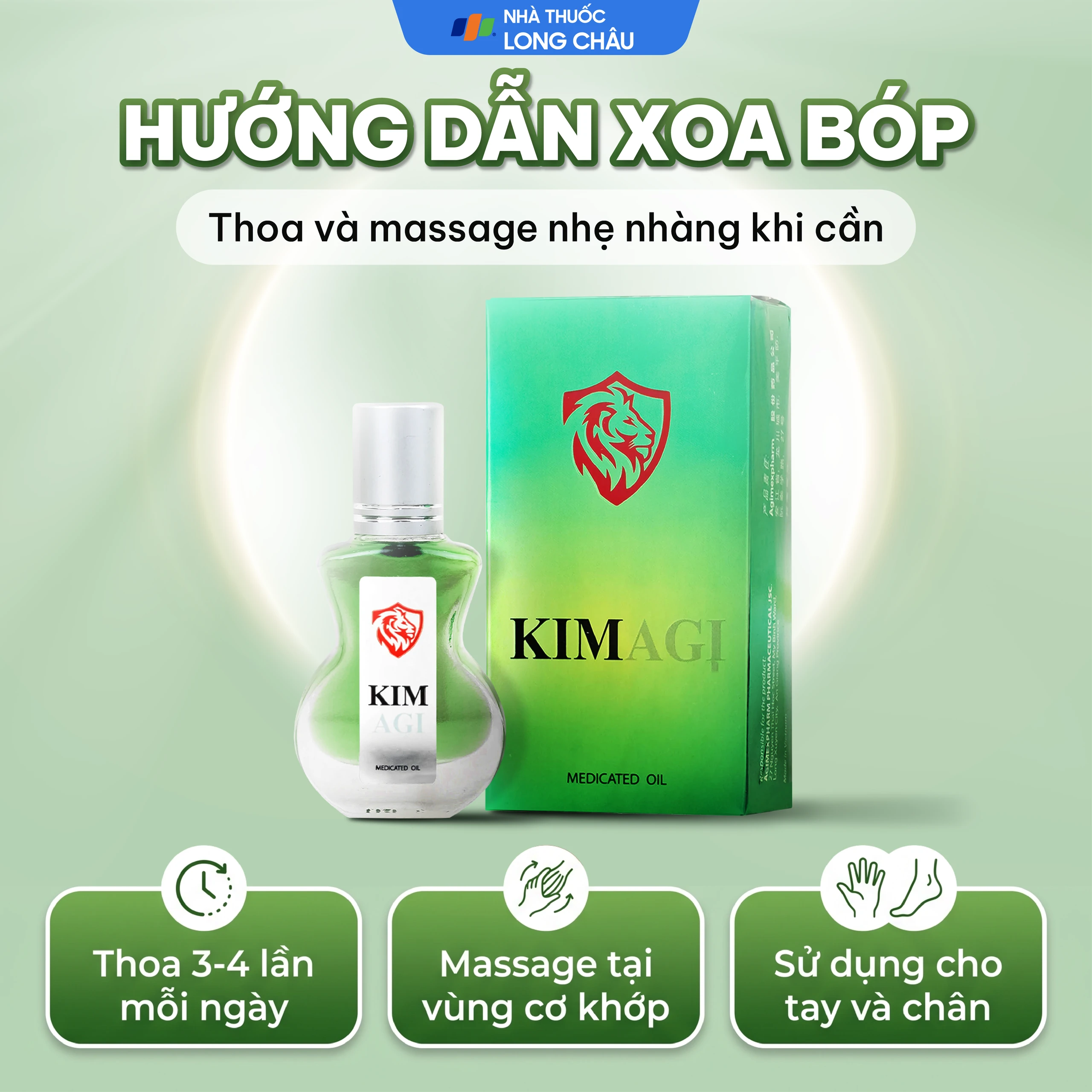 Dầu gió lăn Kimagi New Agimexpharm giúp giảm đau, giữ ấm (9ml) 5