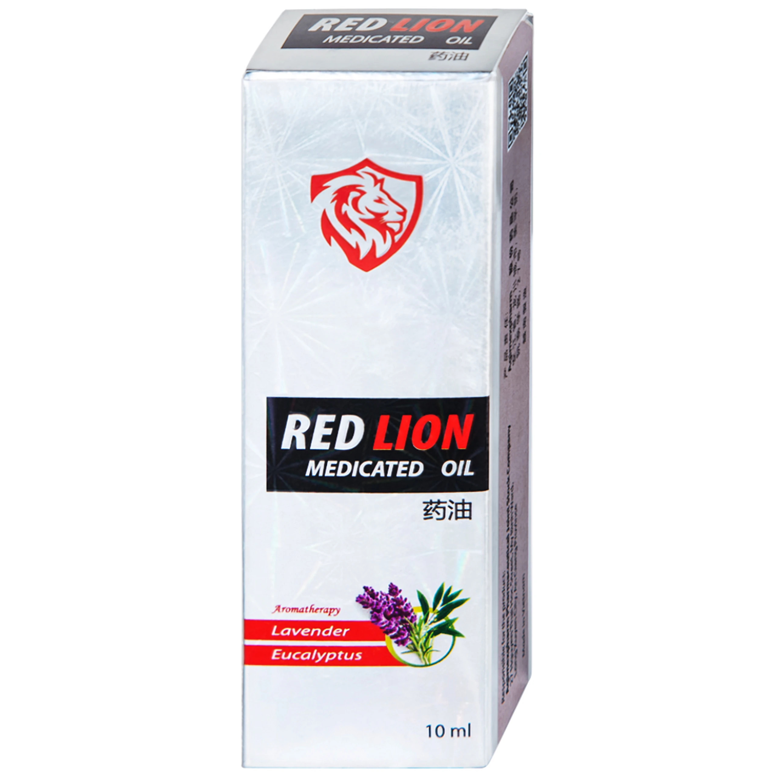 Dầu gió lăn Red Lion Medicated Oil White Agimexpharm hương Lavender & Eucalyptus giúp giảm đau, ngừa côn trùng (10ml)