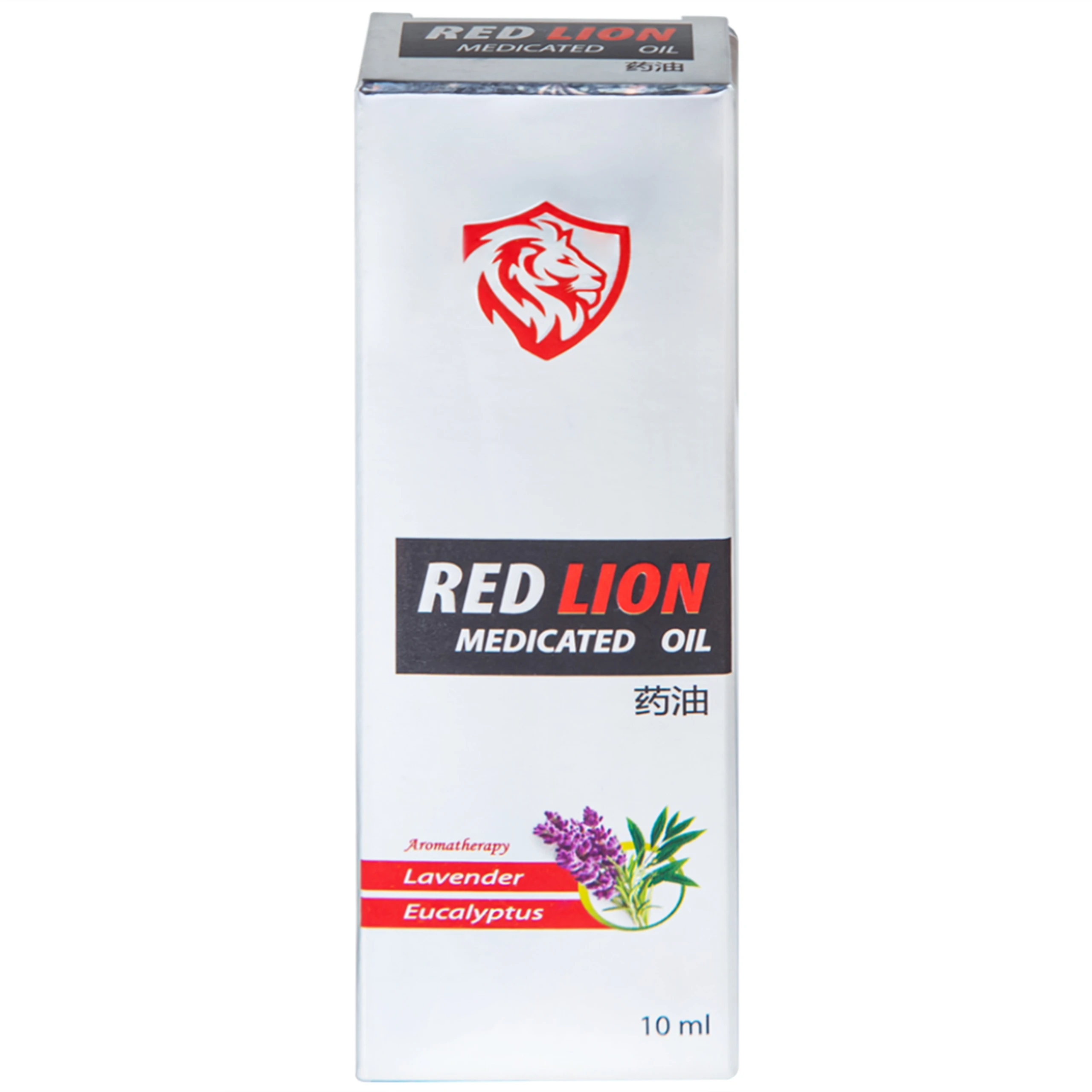 Dầu gió lăn Red Lion Medicated Oil White Agimexpharm hương Lavender & Eucalyptus giúp giảm đau, ngừa côn trùng (10ml)
