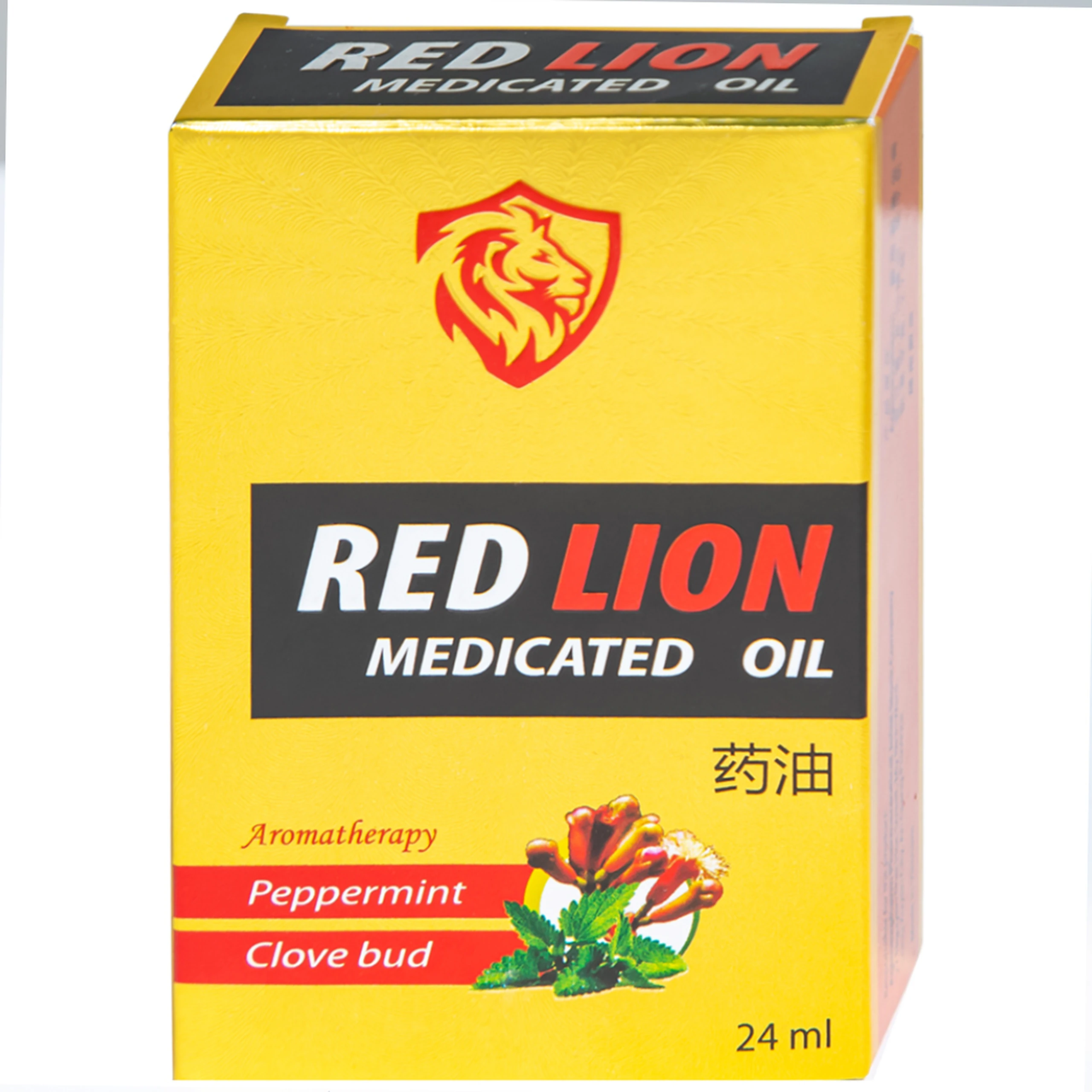 Dầu gió lăn Red Lion Medicated Oil Yellow Agimexpharm ấm da vùng xoa, sử dụng massage hỗ trợ thư giãn (24ml)