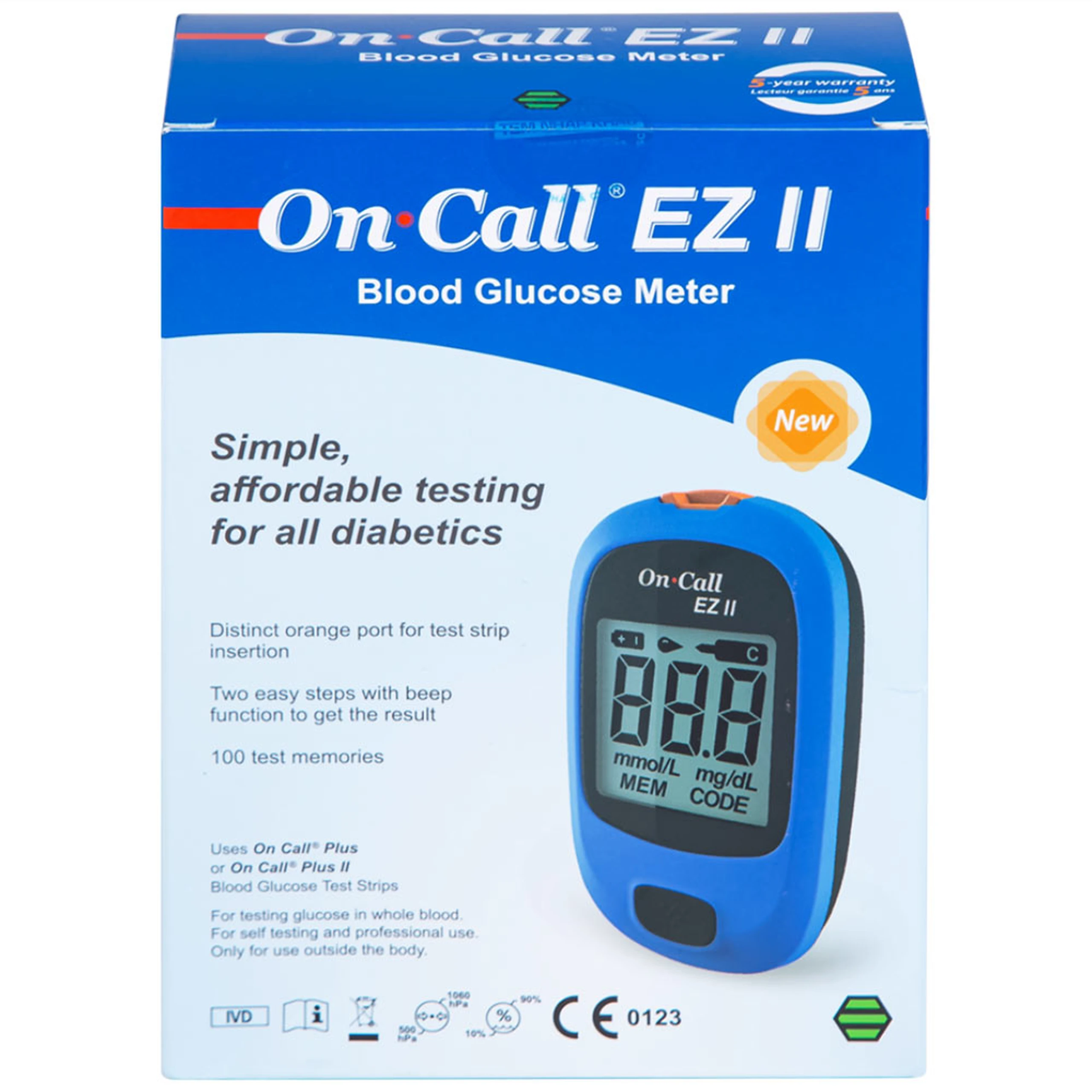 Máy đo đường huyết On Call EZ II Acon hỗ trợ theo dõi, kiểm soát lượng đường trong máu