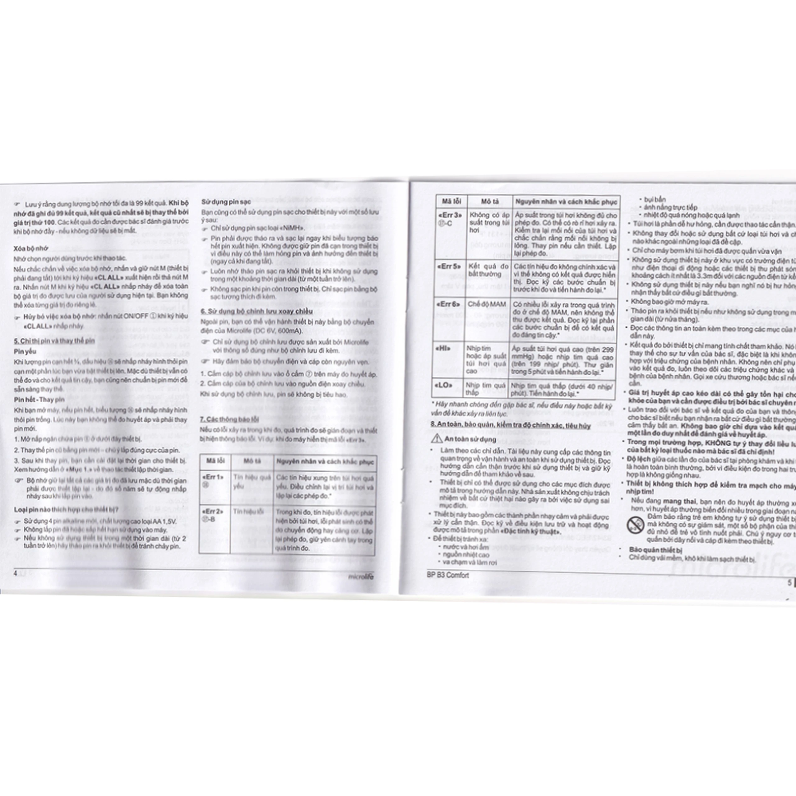 Máy đo huyết áp bắp tay Microlife B3 Comfort hỗ trợ đo huyết áp, nhịp tim