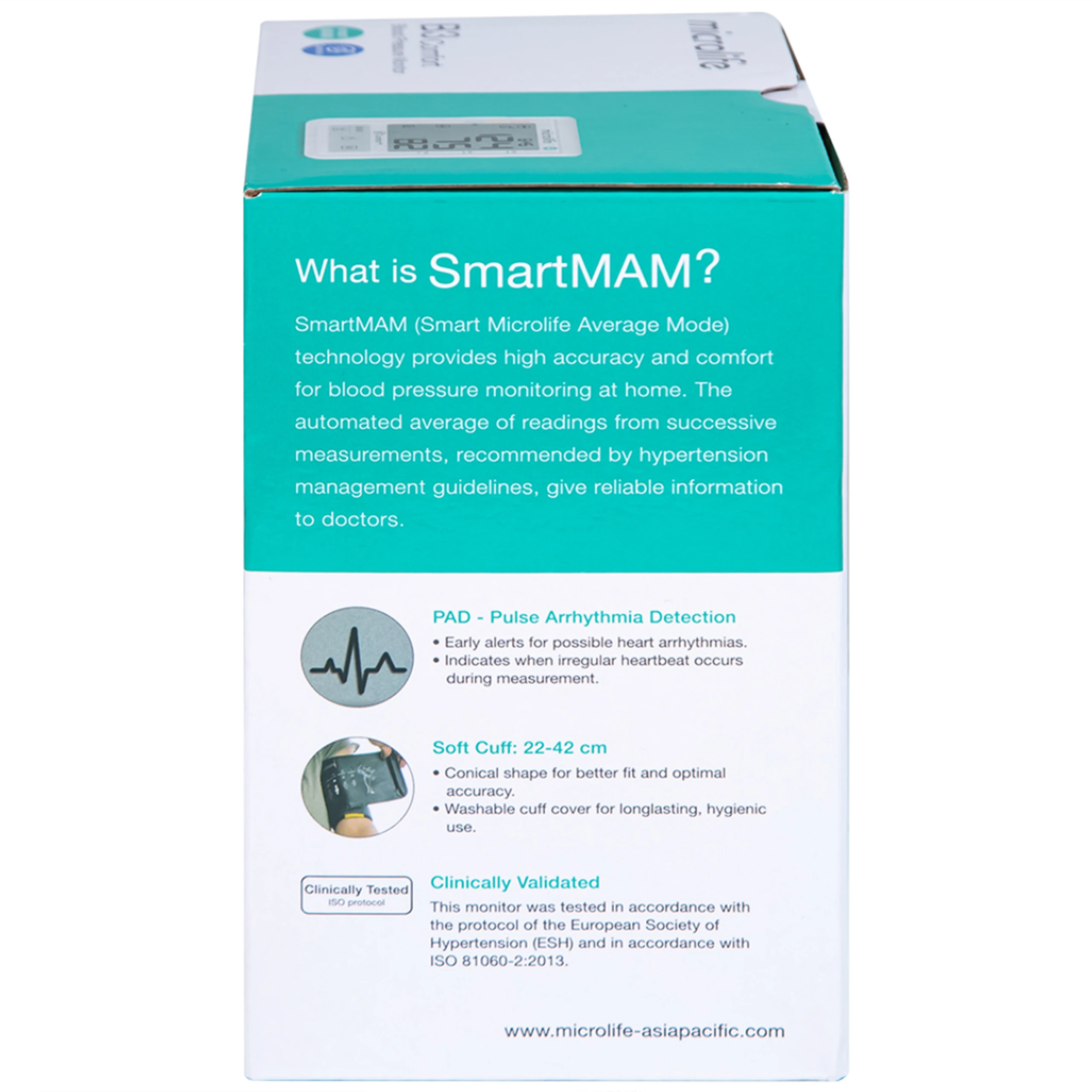 Máy đo huyết áp bắp tay Microlife B3 Comfort hỗ trợ đo huyết áp, nhịp tim