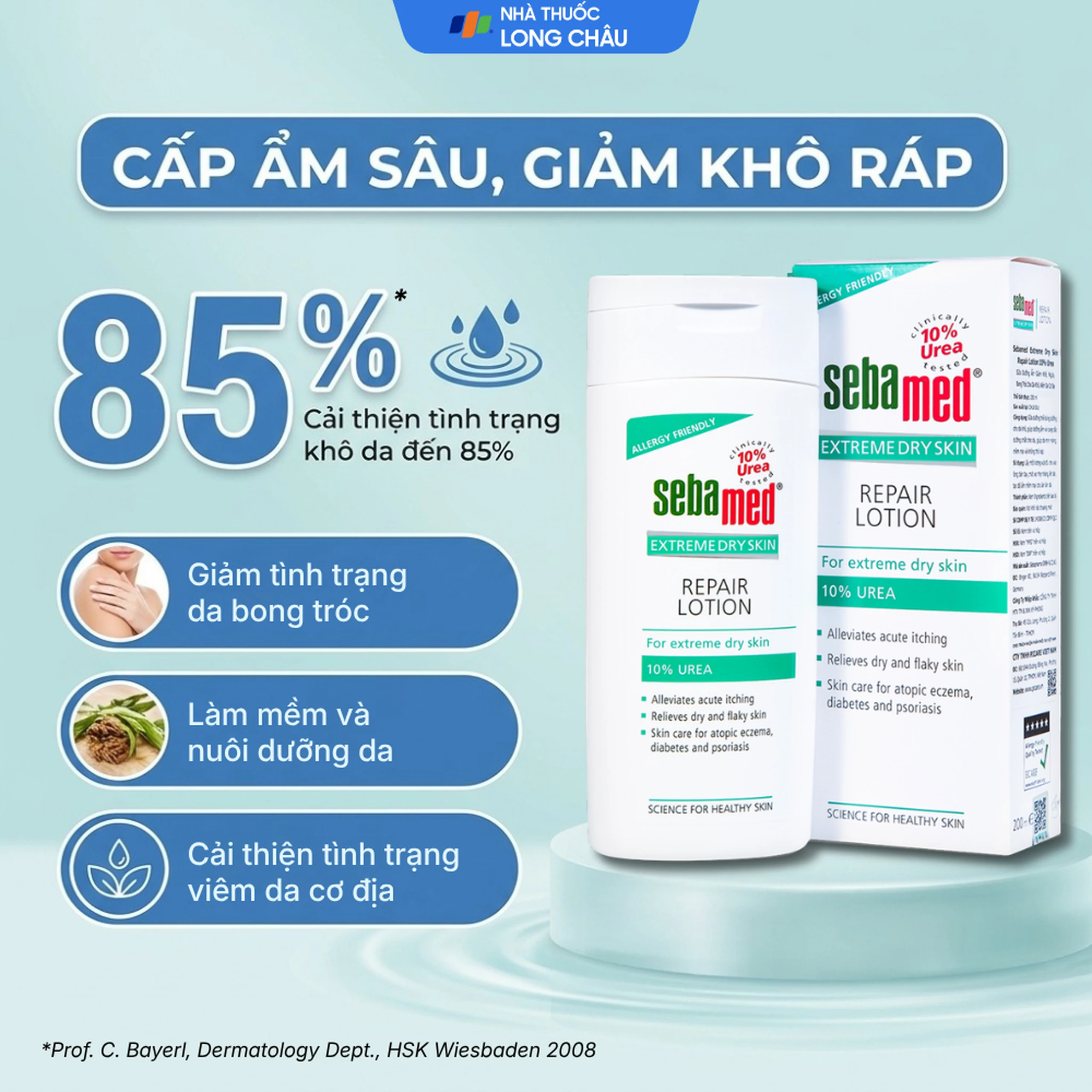 Sữa dưỡng ẩm Sebamed Extreme Dry Skin Repair Lotion 10% Urea cho da khô, viêm da cơ địa (200ml) 2