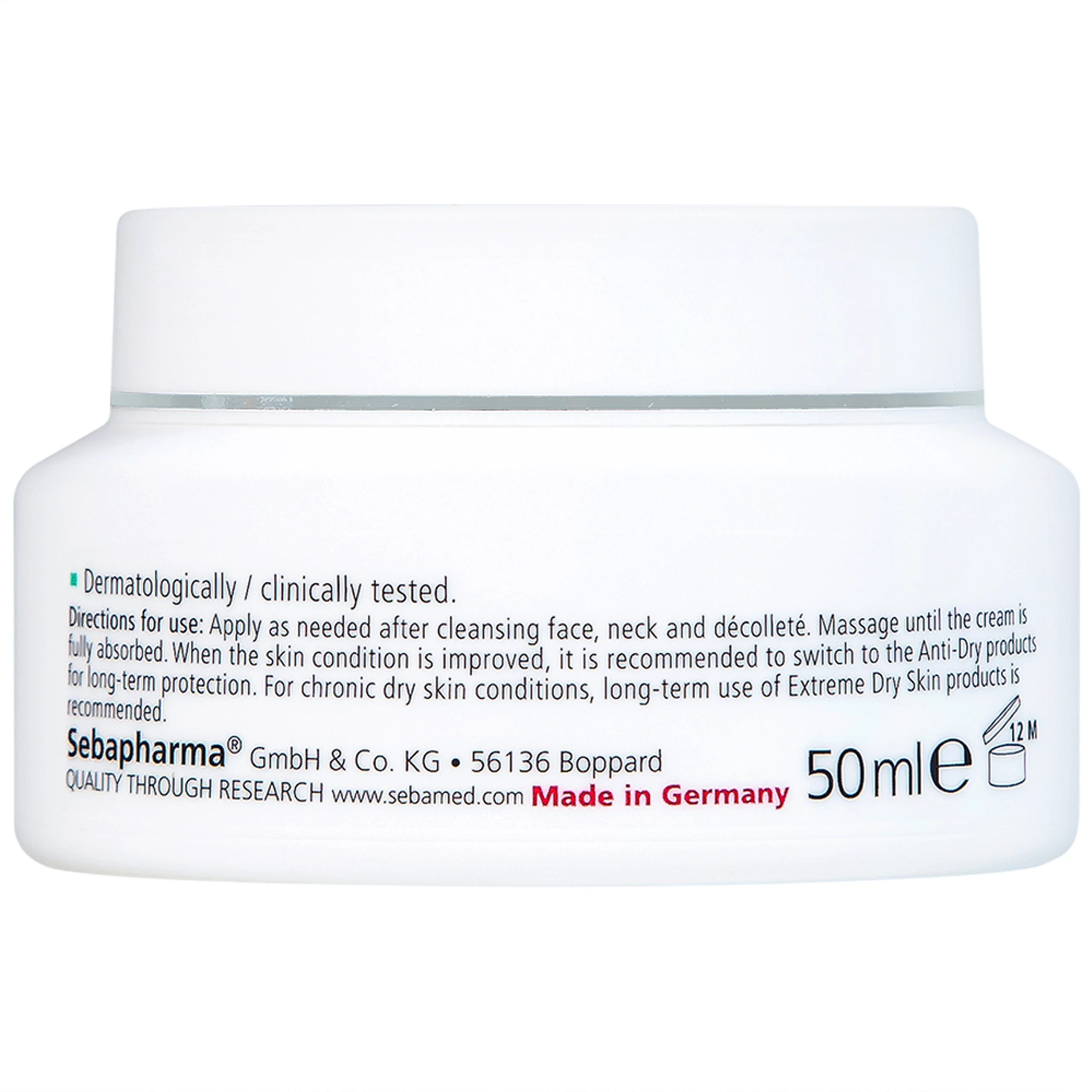 Kem bôi viêm da cơ địa Sebamed Extreme Dry Skin Relief Face Cream 5% Urea 50ml