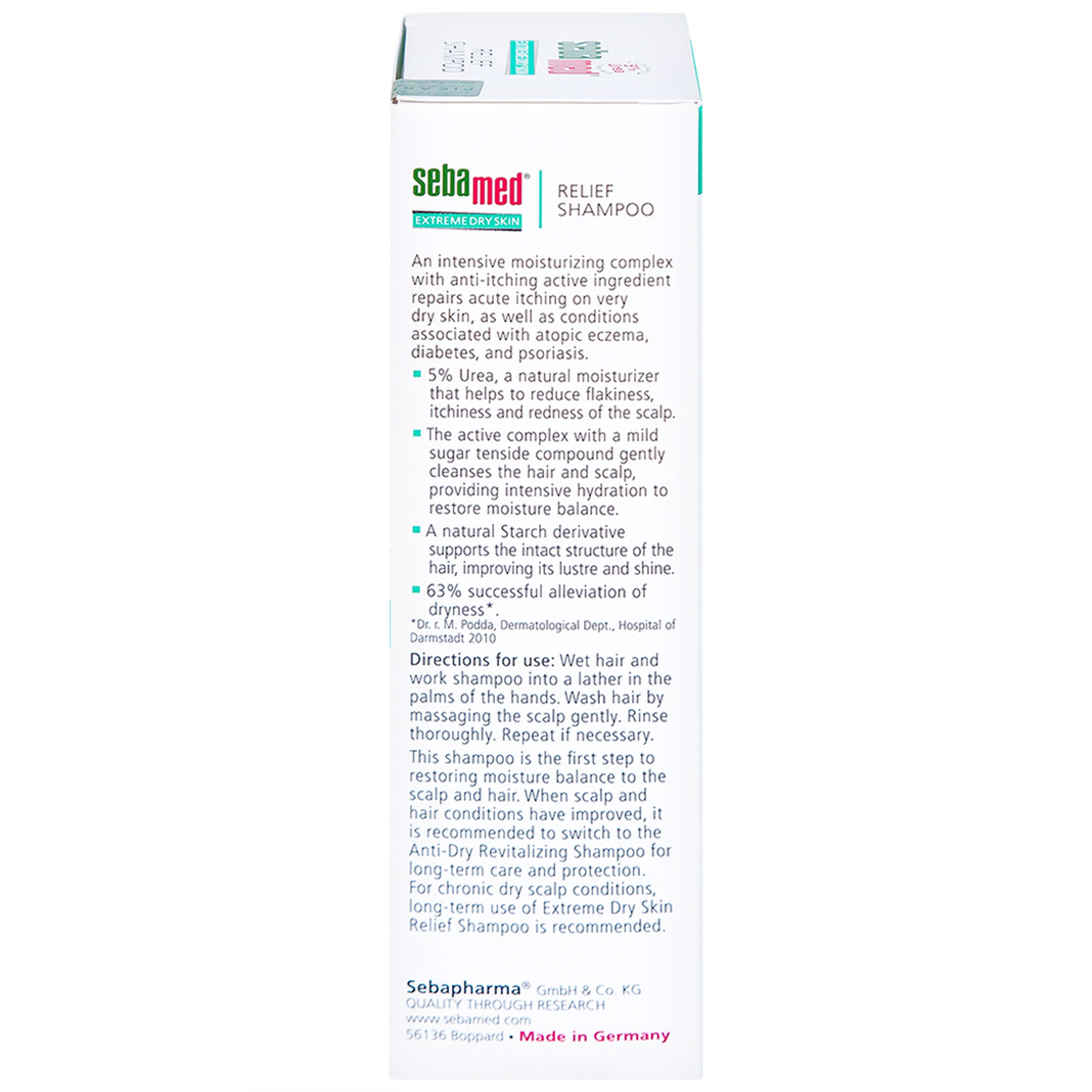 Dầu gội Sebamed Extreme Dry Skin 5% Urea giảm khô ngứa (200ml)